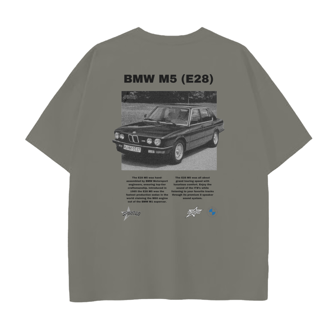 BMW M5 E28 Drop Shoulder T-Shirt - 250 GSM