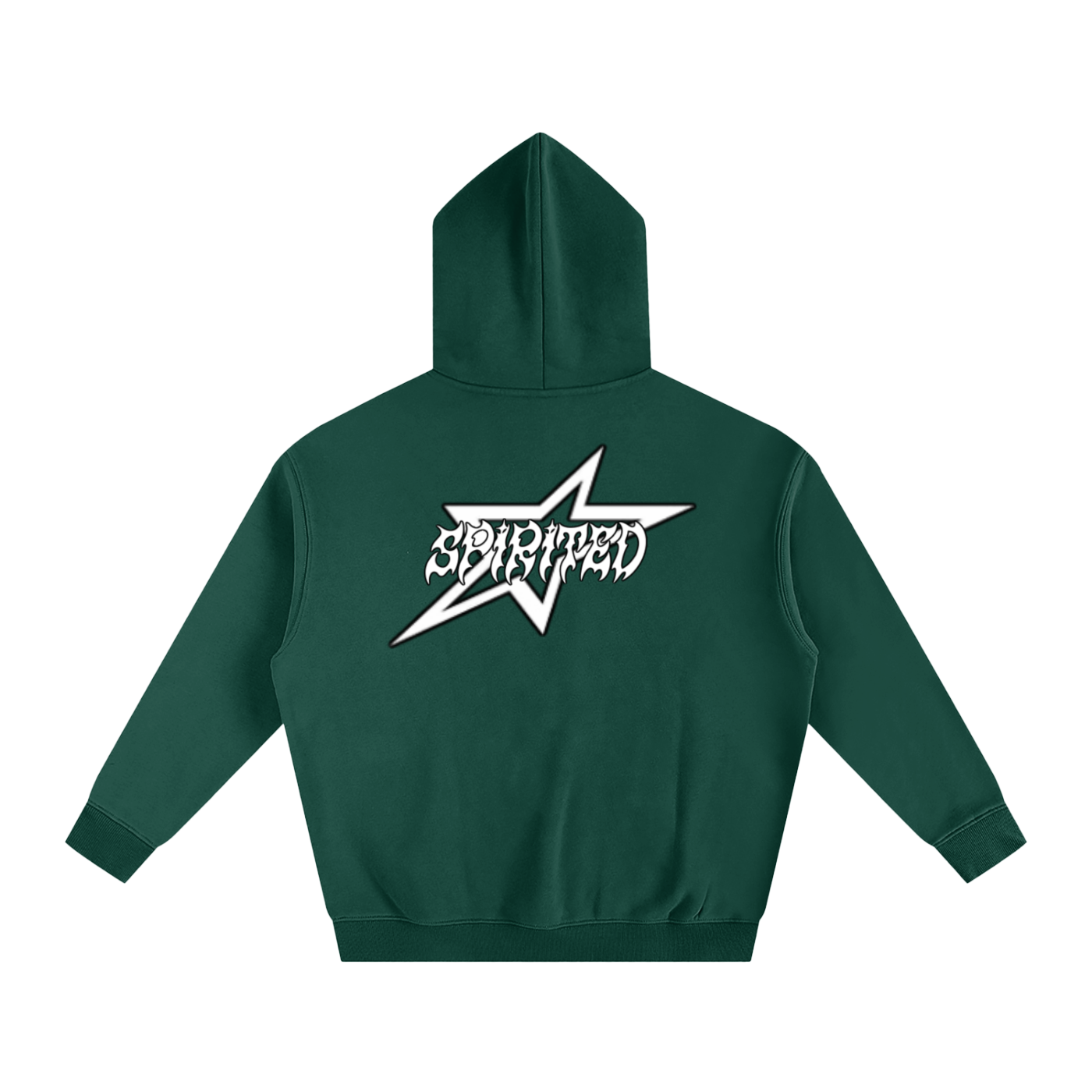 SPIRITED LOGO Oversize Fleeced Hoodie