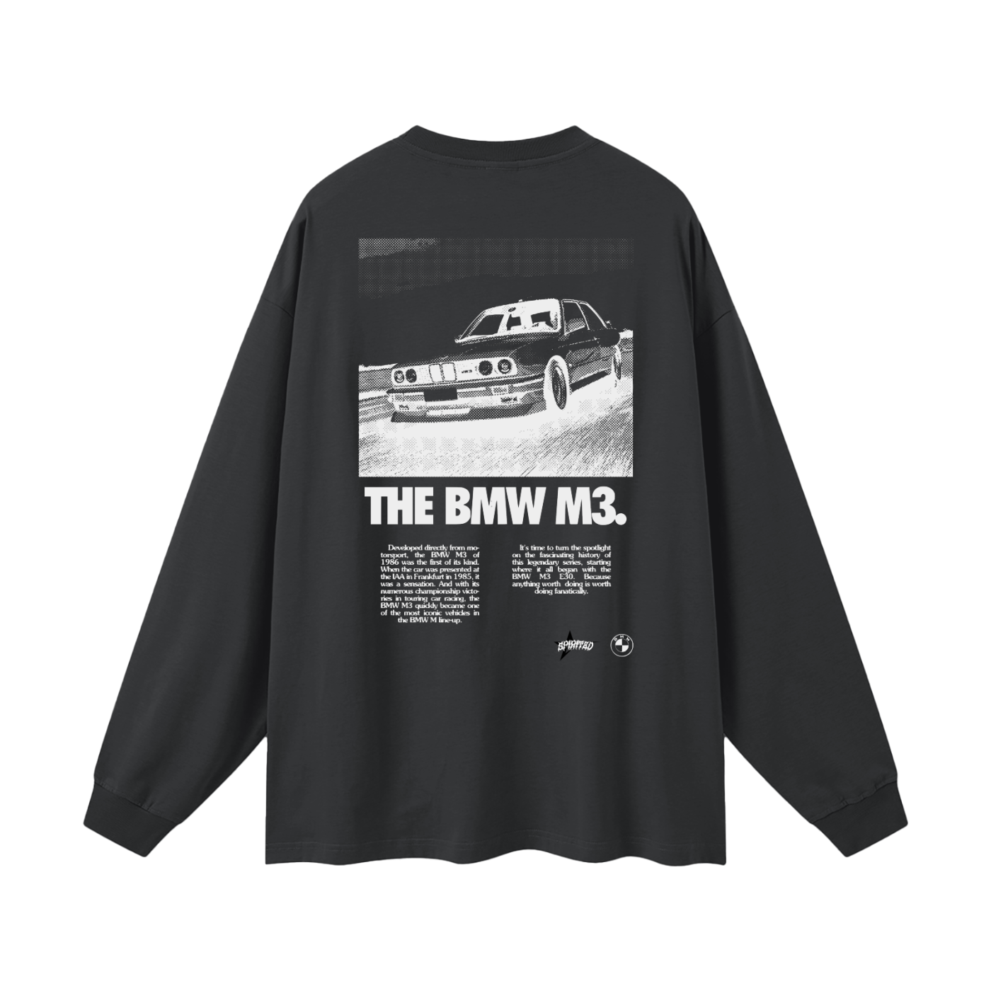 E30 M3 Classic Oversized Unisex Long Sleeve T-Shirt