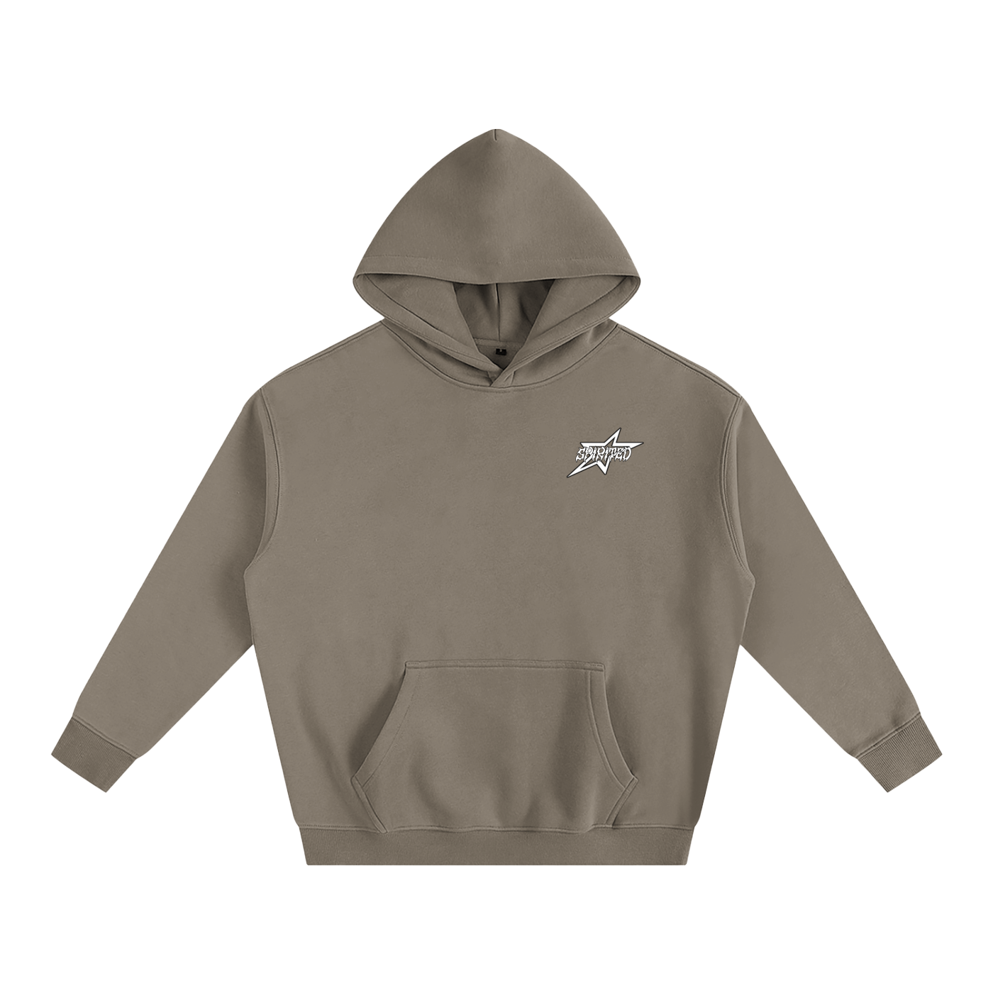 SPIRITED LOGO Oversize Fleeced Hoodie