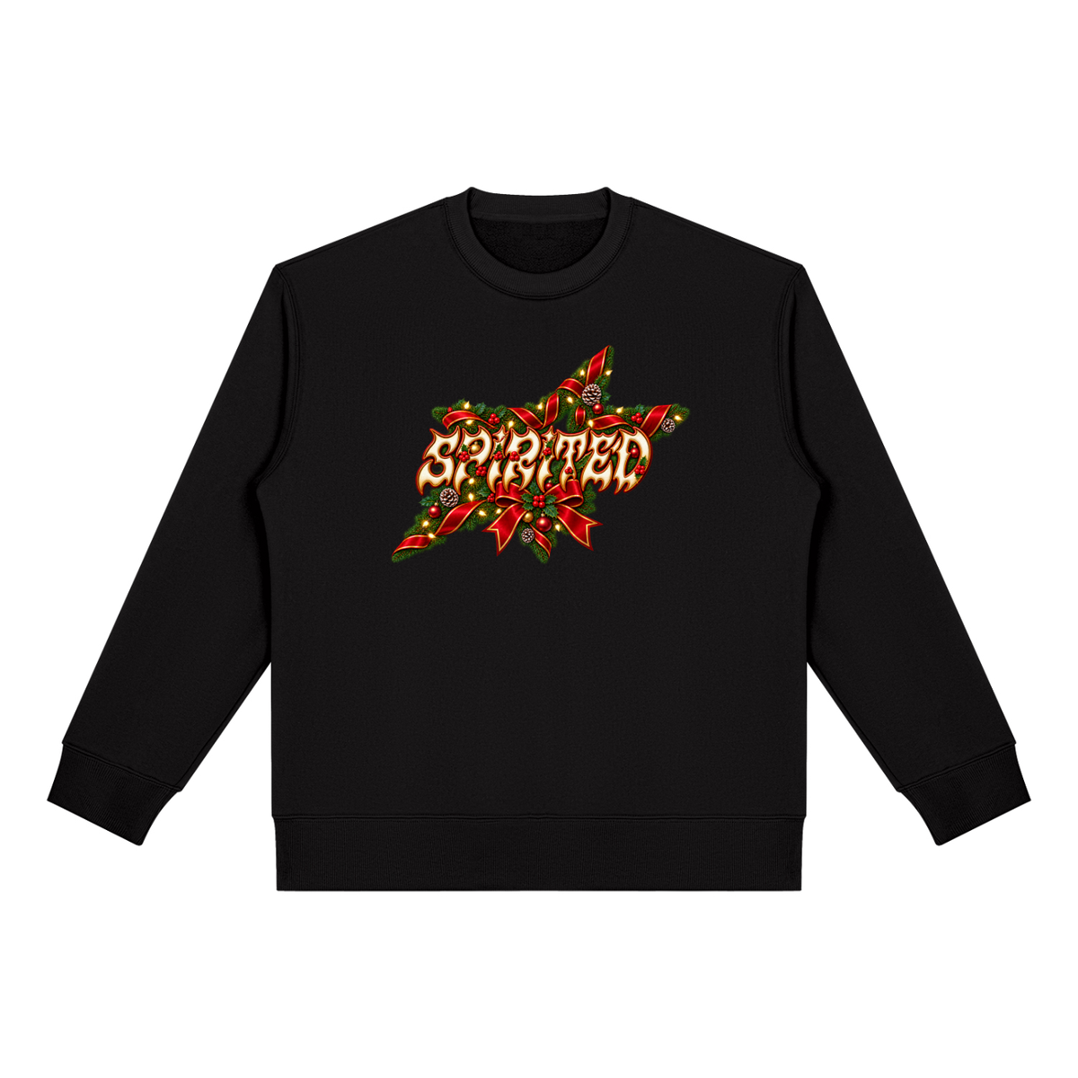 SANTA'S SPIRITED SLEIGH Heavyweight Fleece Sweatshirt