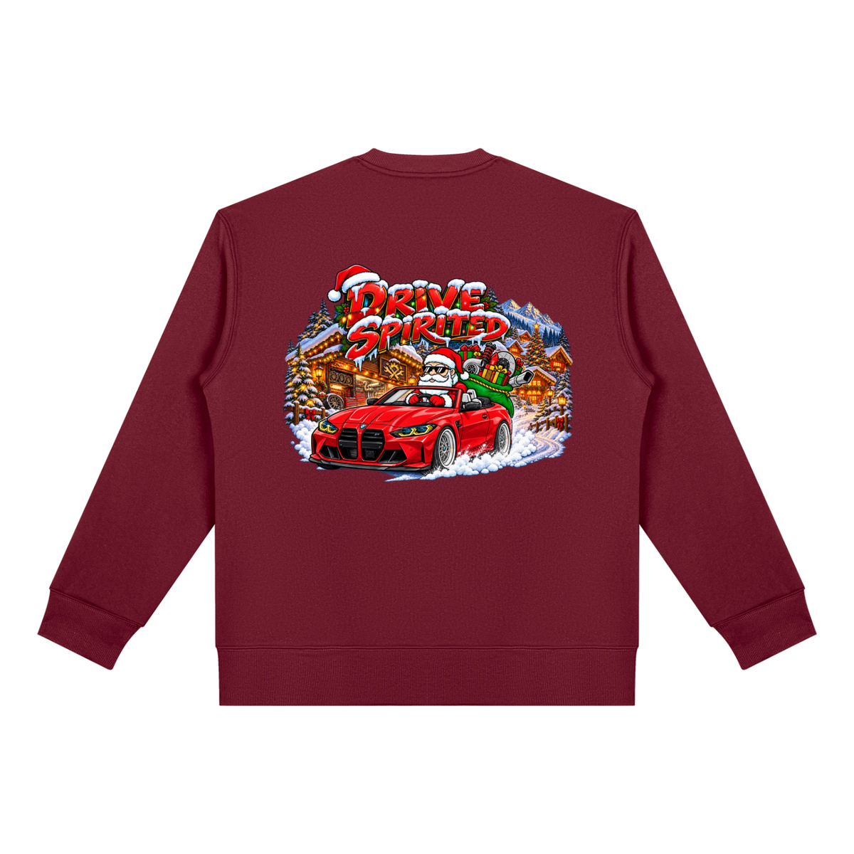 SANTA'S SPIRITED SLEIGH Heavyweight Fleece Sweatshirt