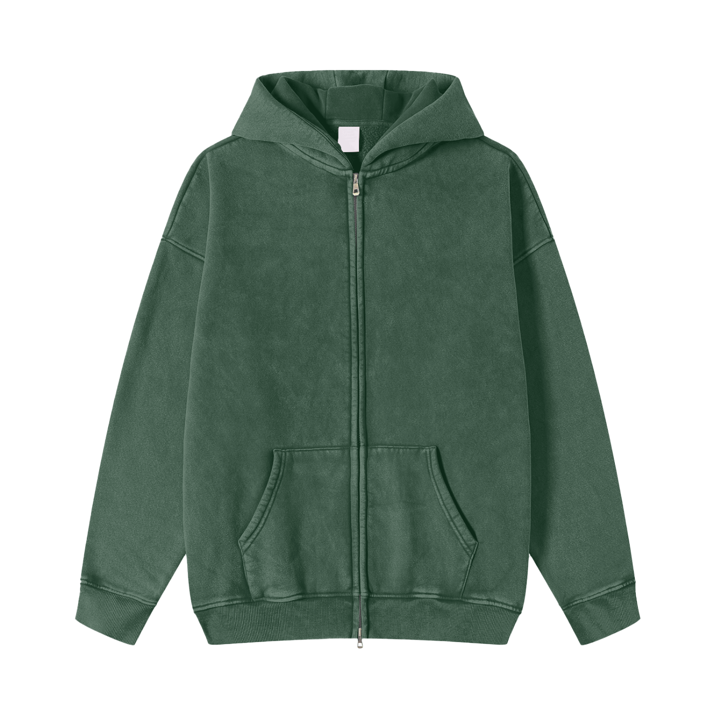 S65B40 SPIRITED Snow Washed Zip-Through Hoodie