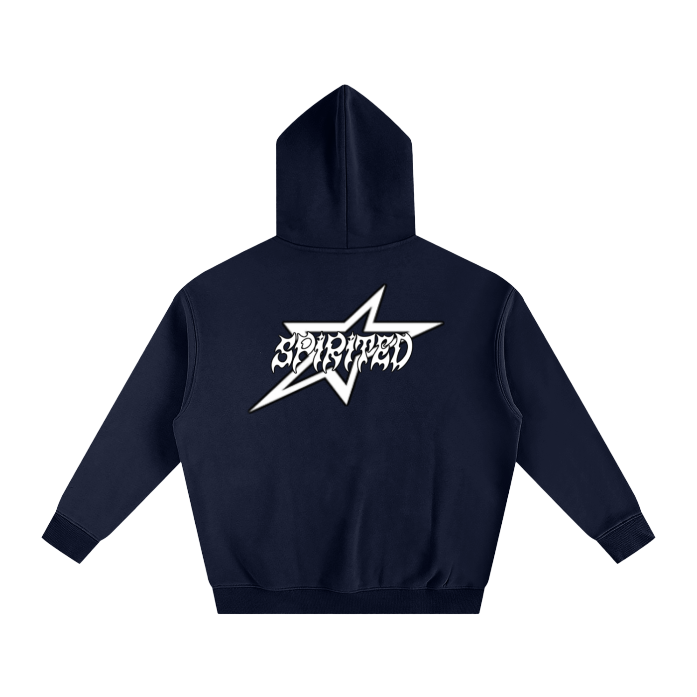 SPIRITED LOGO Oversize Fleeced Hoodie