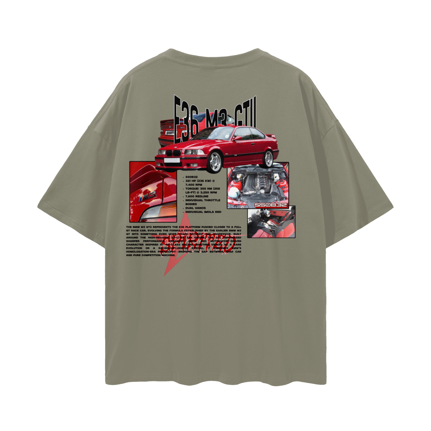 E36 M3 GTII Drop Shoulder T-Shirt
