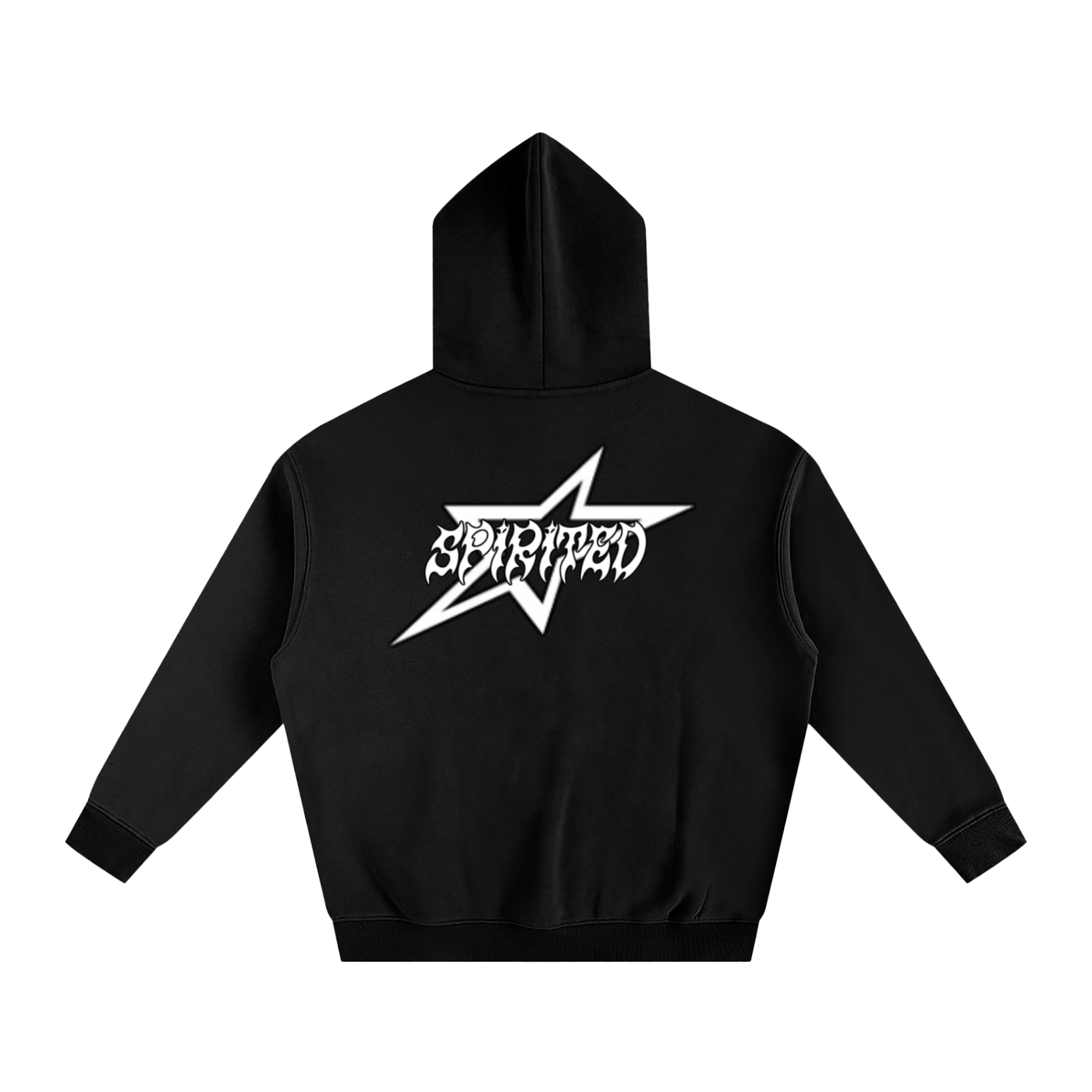 SPIRITED LOGO Oversize Fleeced Hoodie
