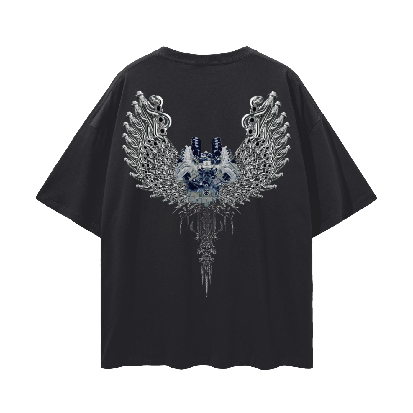 S85B50 Streetwear Loose Drop Shoulder T-Shirt