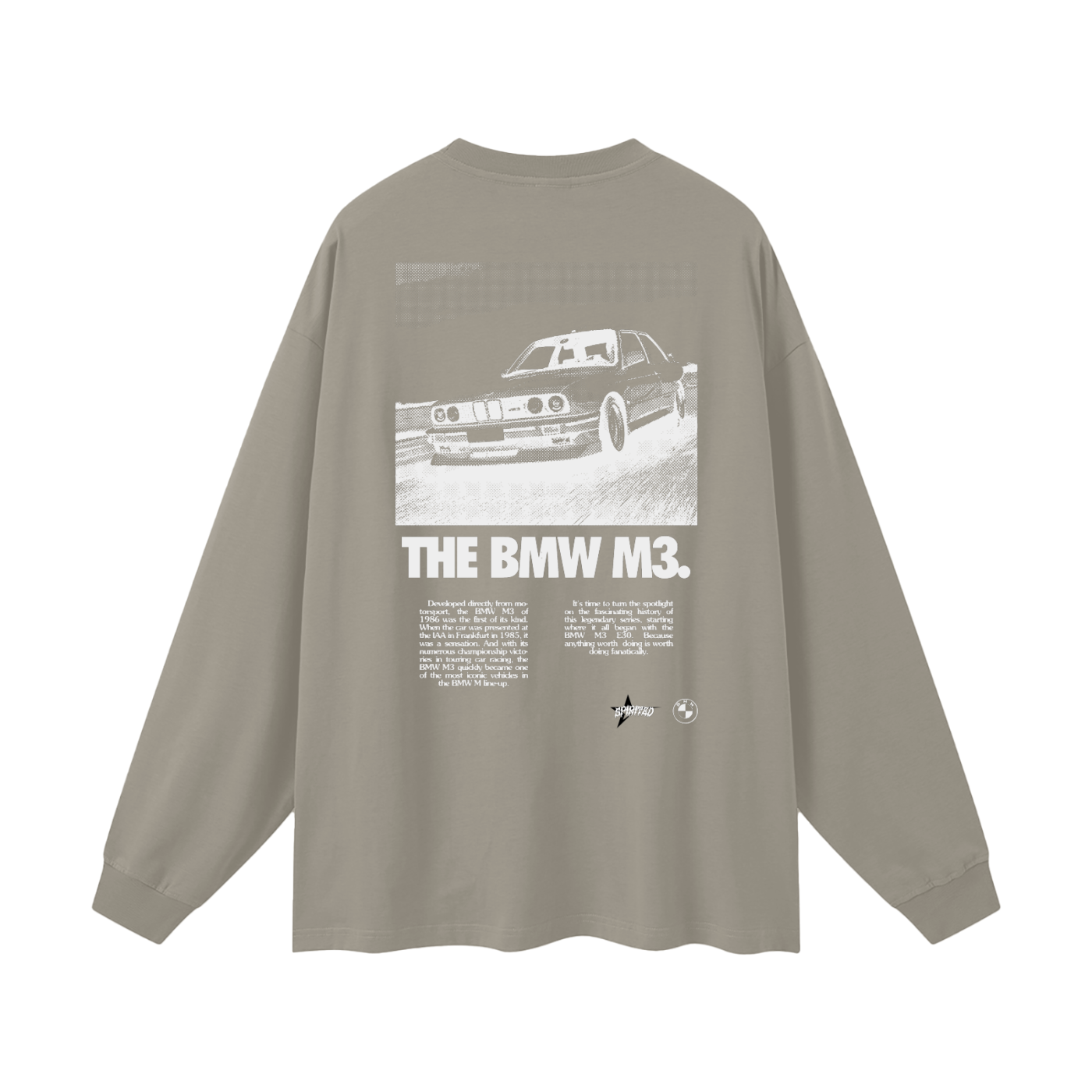 E30 M3 Classic Oversized Unisex Long Sleeve T-Shirt