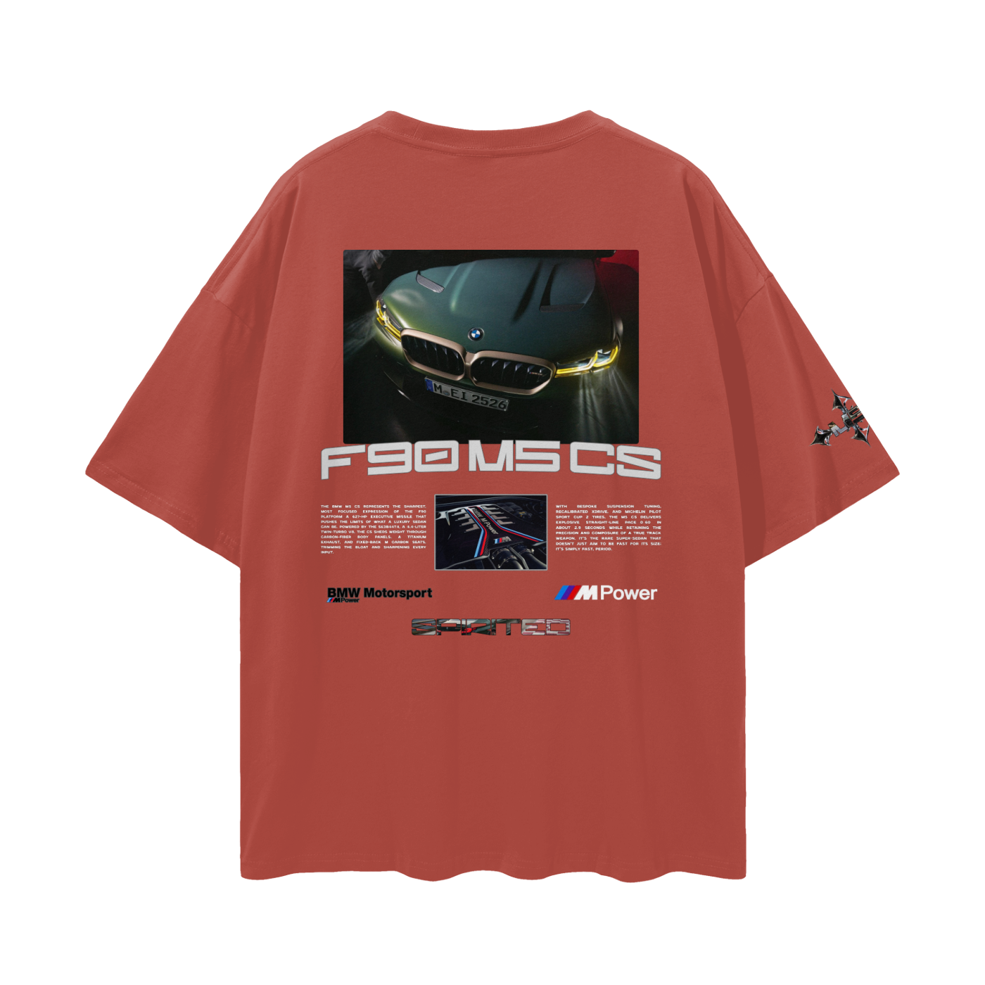 F90 M5 CS V3 Streetwear Loose Drop Shoulder T-Shirt