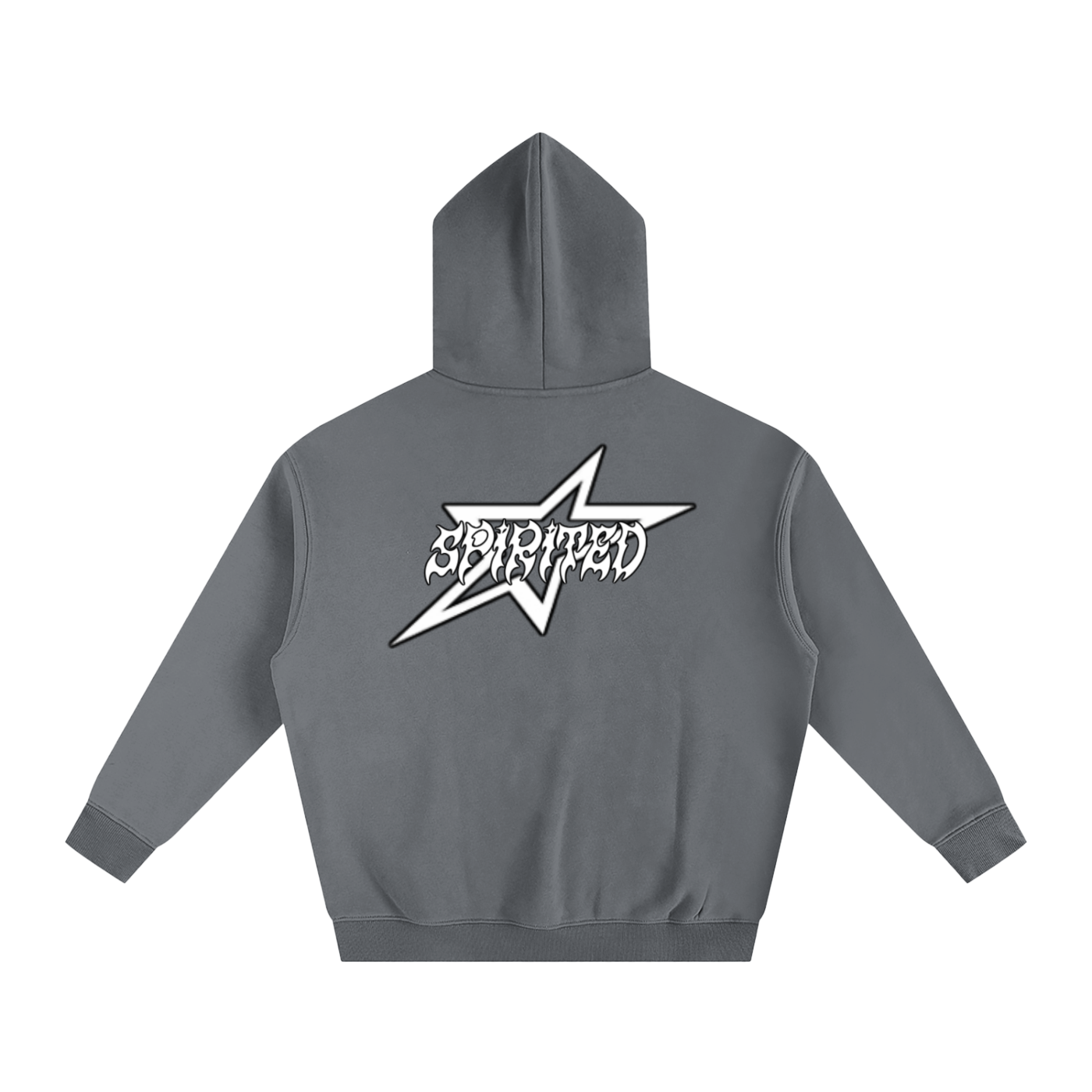 SPIRITED LOGO Oversize Fleeced Hoodie