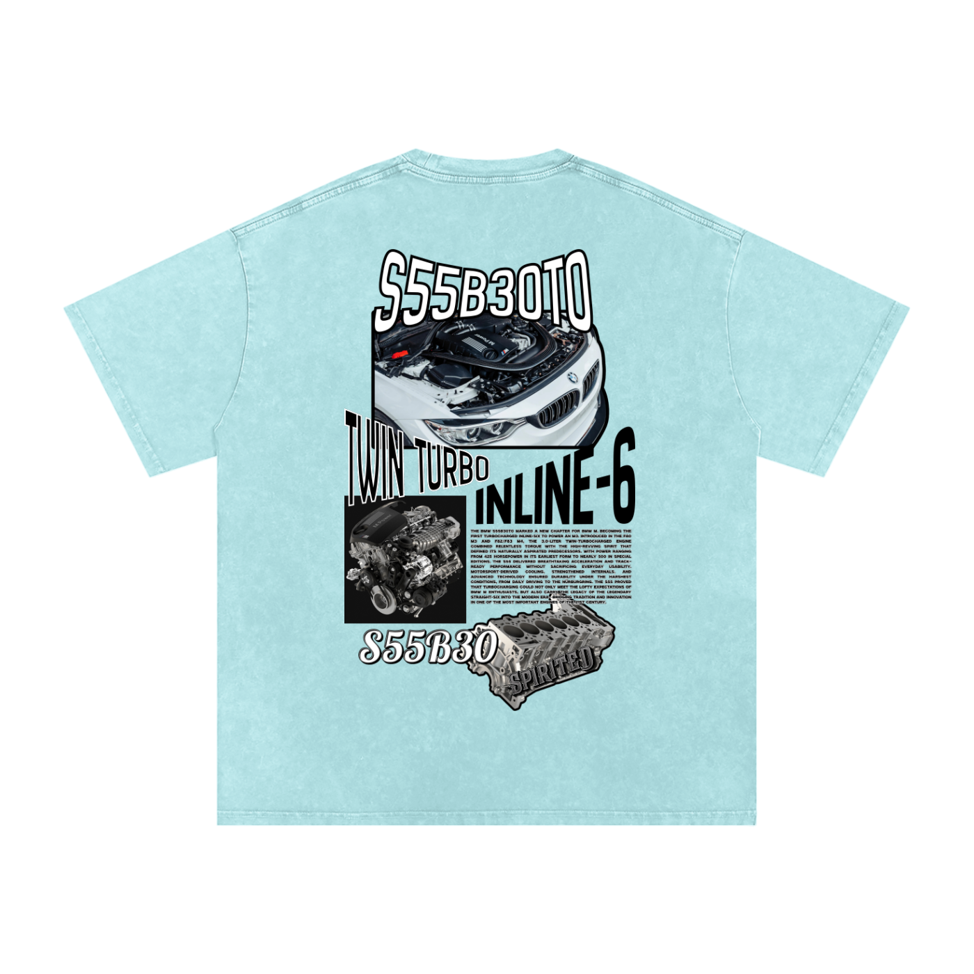 S55 Snow Washed Oversized Cotton T-Shirt