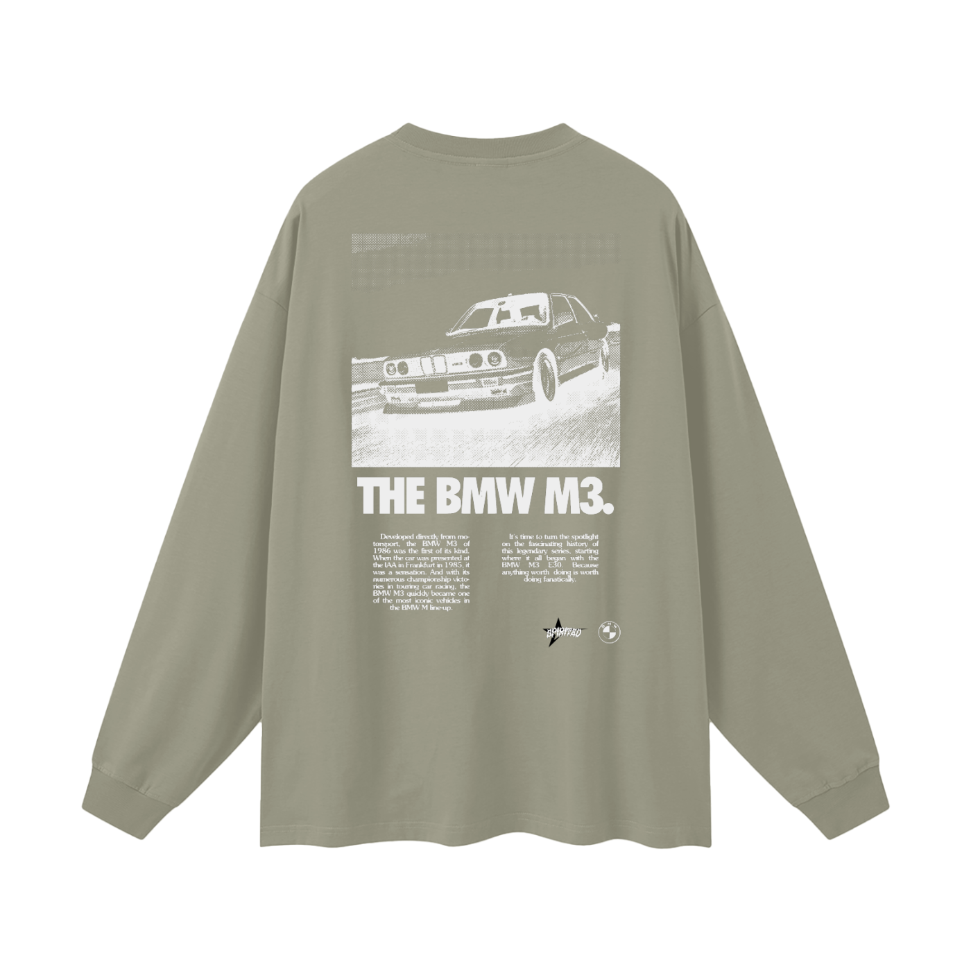 E30 M3 Classic Oversized Unisex Long Sleeve T-Shirt
