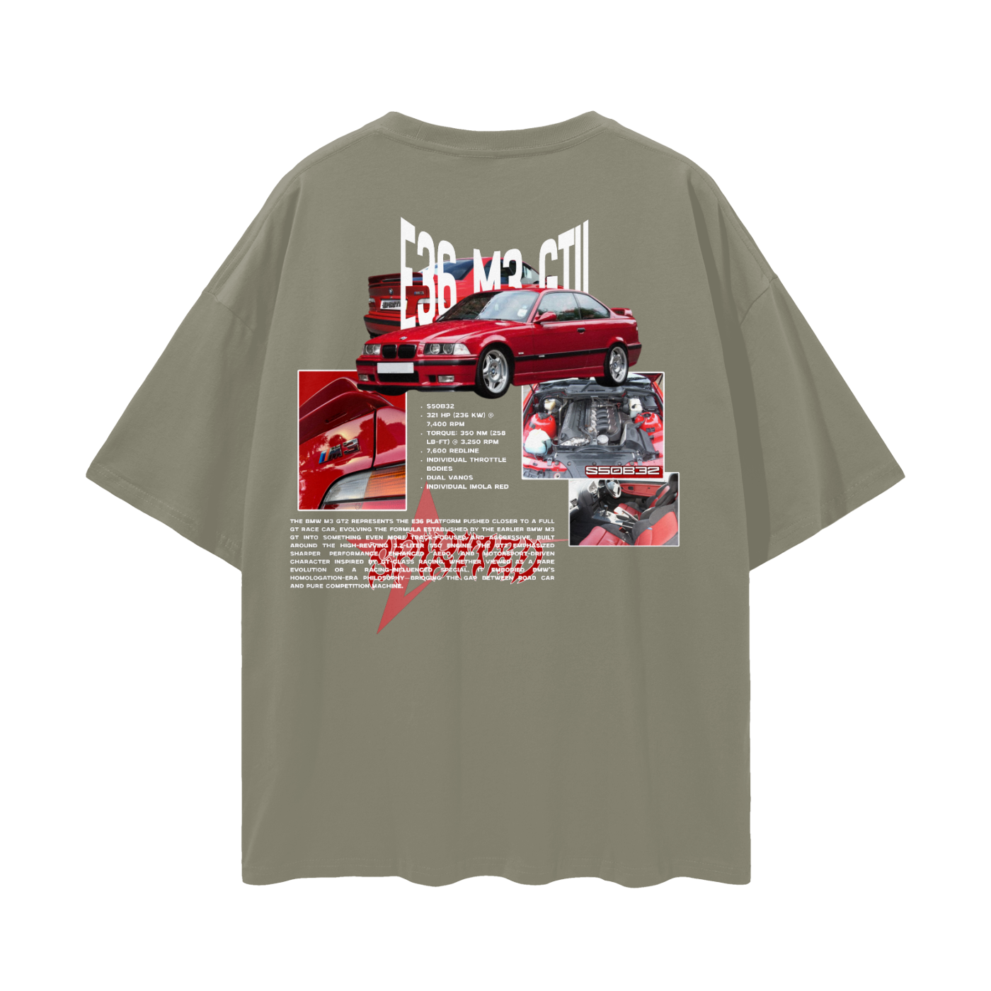 E36 M3 GTII Drop Shoulder T-Shirt