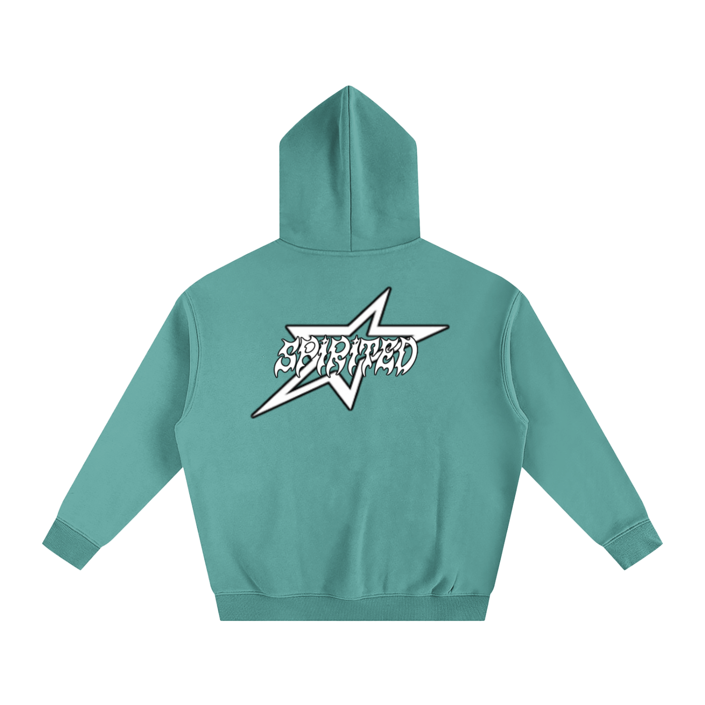 SPIRITED LOGO Oversize Fleeced Hoodie