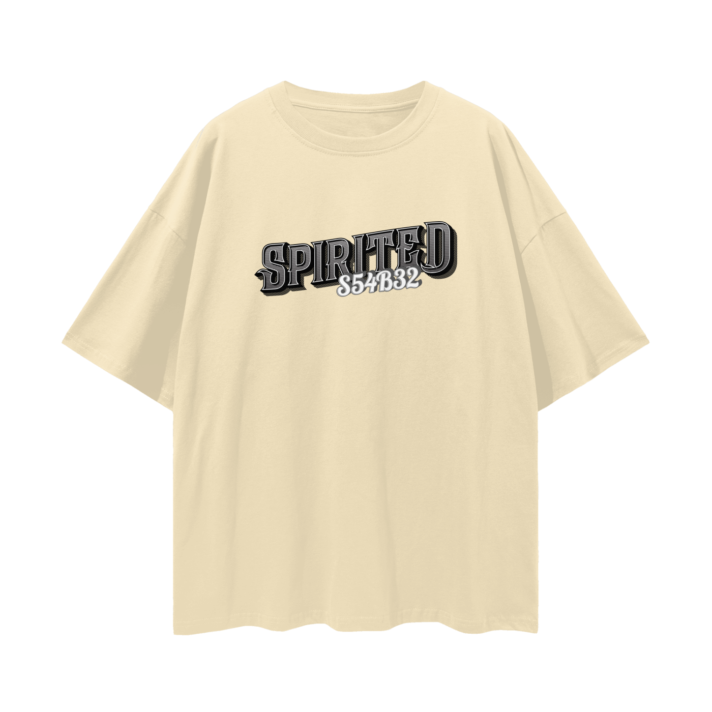 S54B32 Streetwear Loose Drop Shoulder T-Shirt