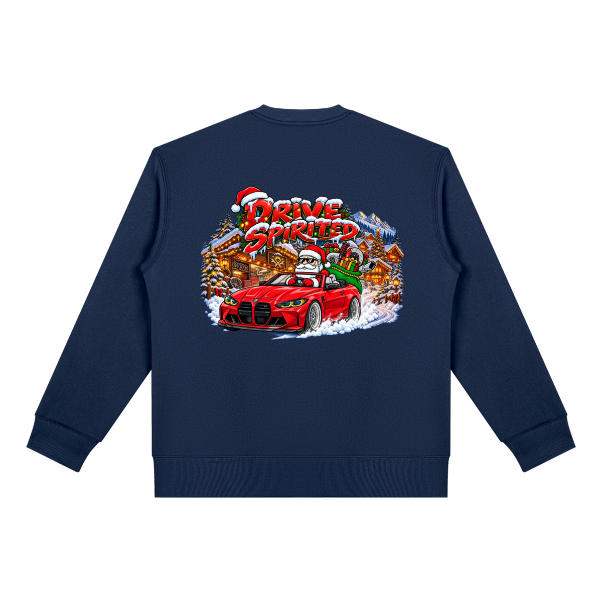 SANTA'S SPIRITED SLEIGH Heavyweight Fleece Sweatshirt