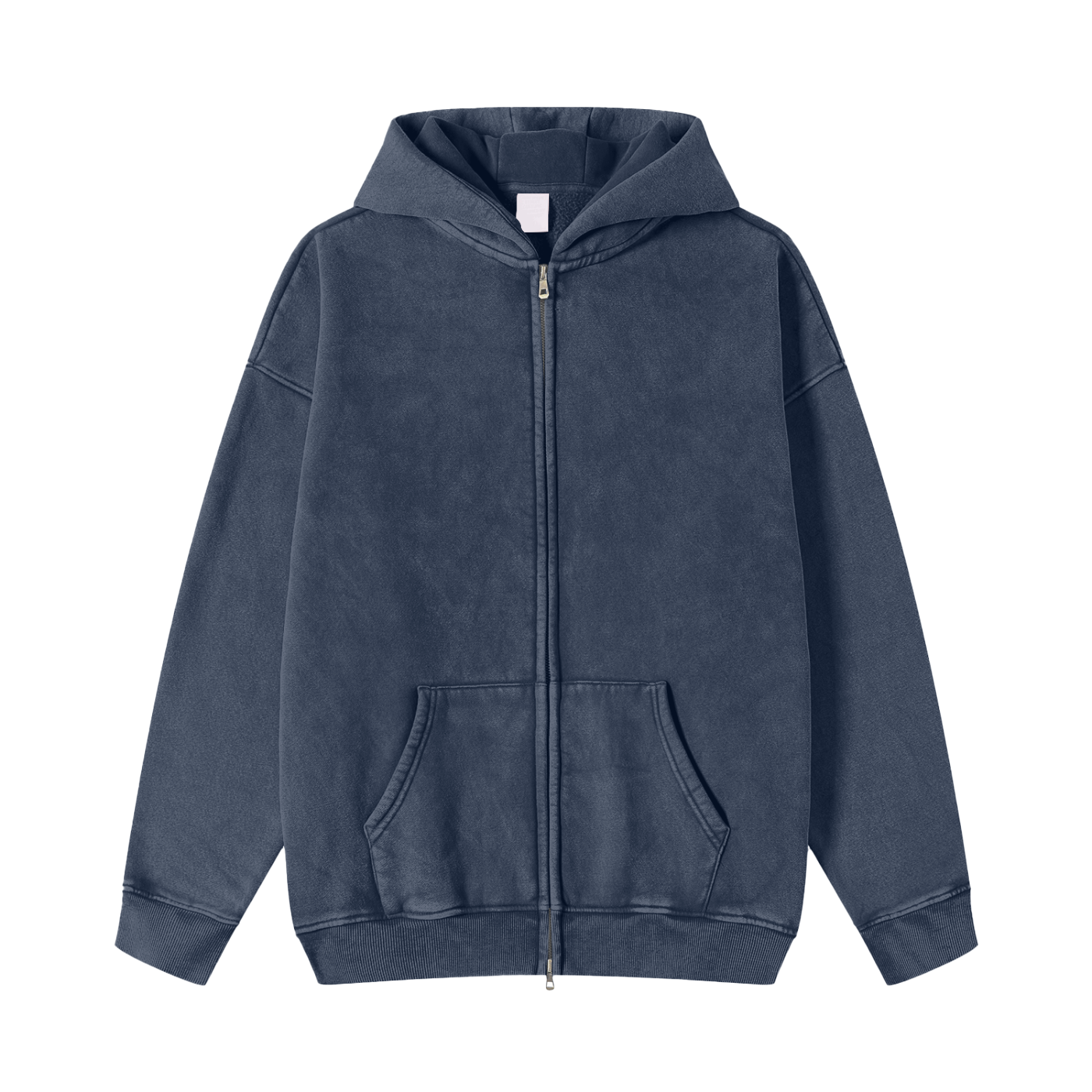 S65B40 SPIRITED Snow Washed Zip-Through Hoodie