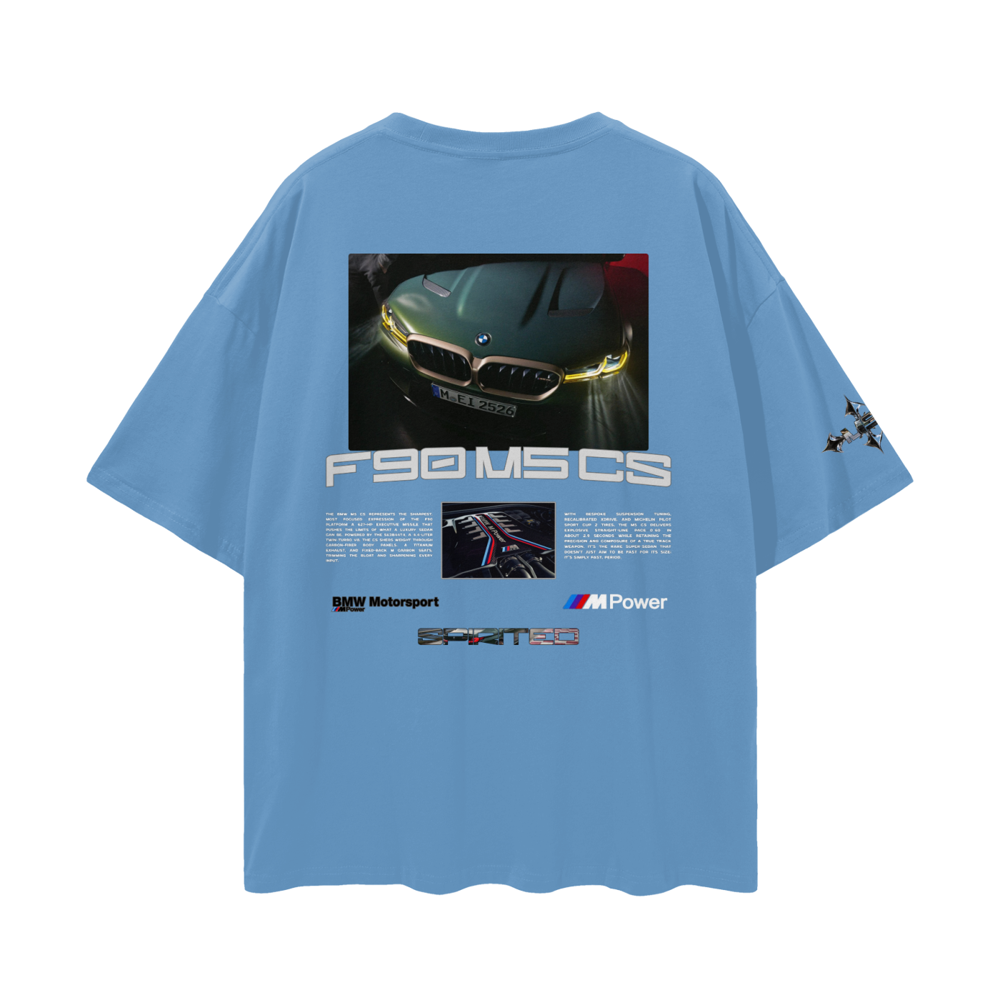 F90 M5 CS V3 Streetwear Loose Drop Shoulder T-Shirt