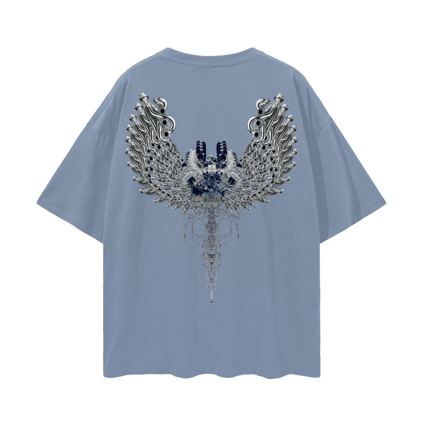 S85B50 Streetwear Loose Drop Shoulder T-Shirt