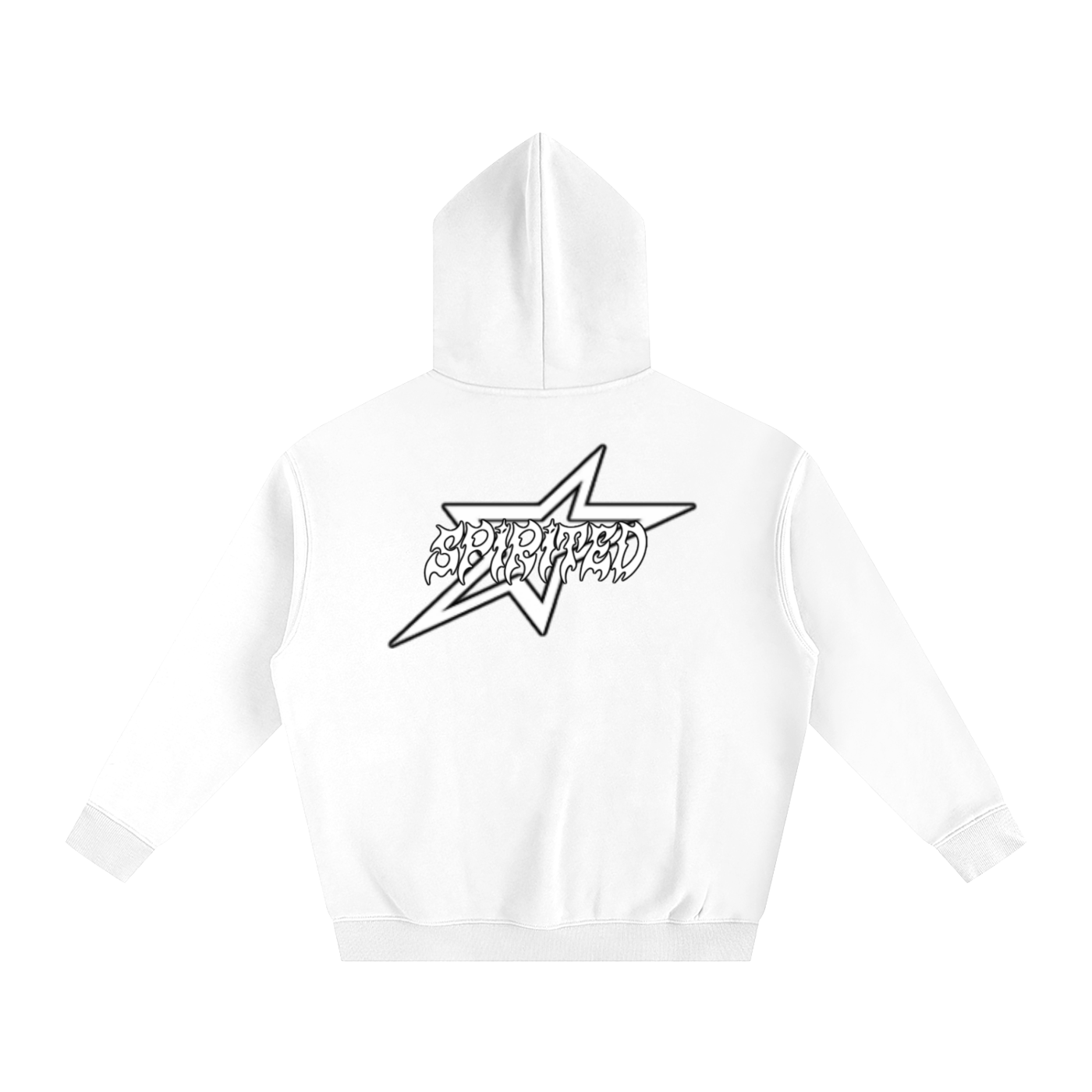SPIRITED LOGO Oversize Fleeced Hoodie