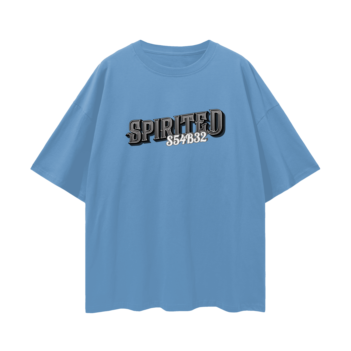 S54B32 Streetwear Loose Drop Shoulder T-Shirt