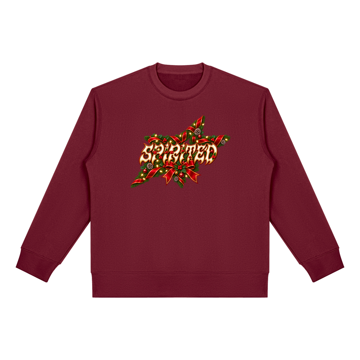 SANTA'S SPIRITED SLEIGH Heavyweight Fleece Sweatshirt