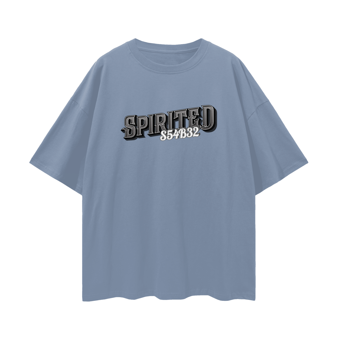 S54B32 Streetwear Loose Drop Shoulder T-Shirt