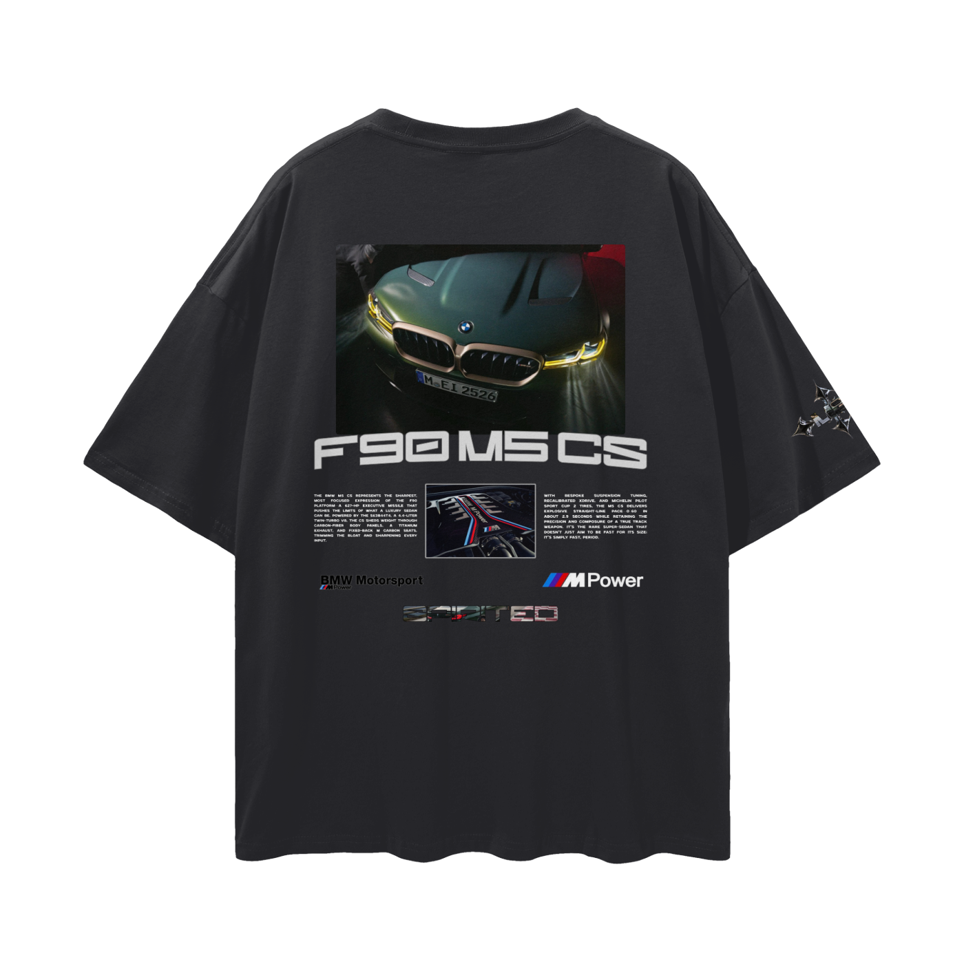 F90 M5 CS V3 Streetwear Loose Drop Shoulder T-Shirt