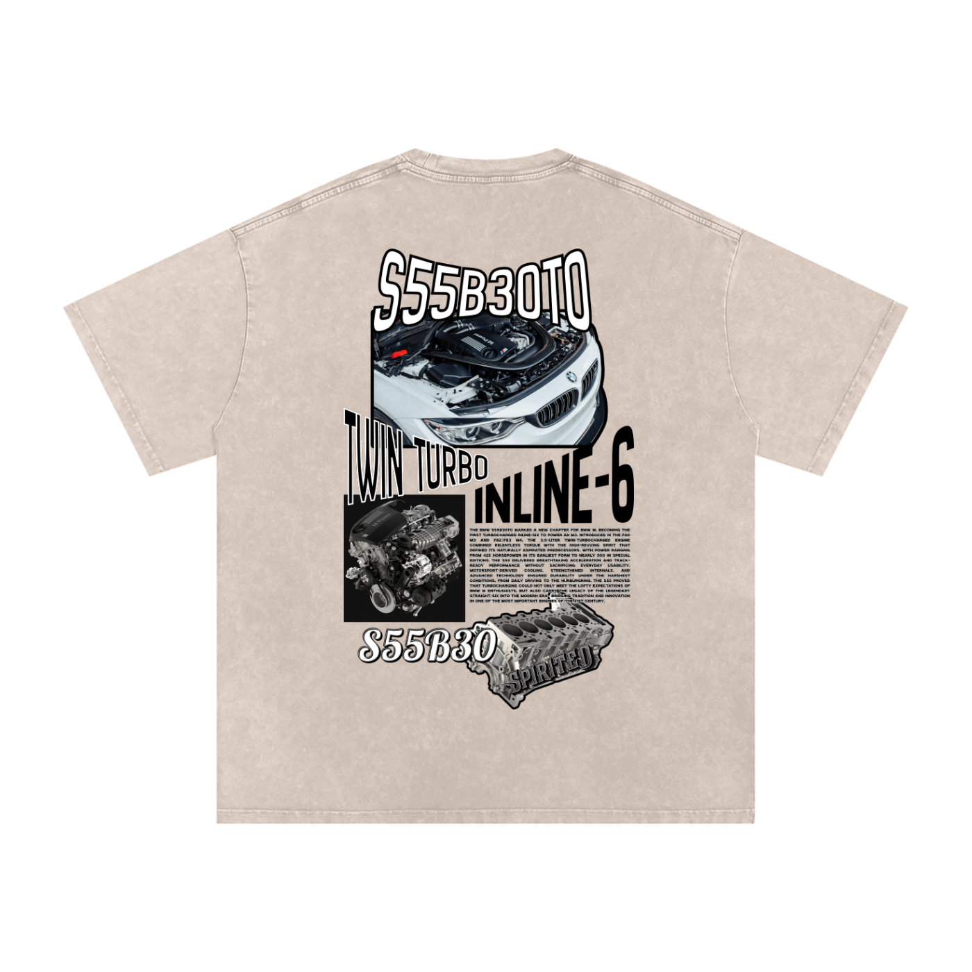 S55 Snow Washed Oversized Cotton T-Shirt