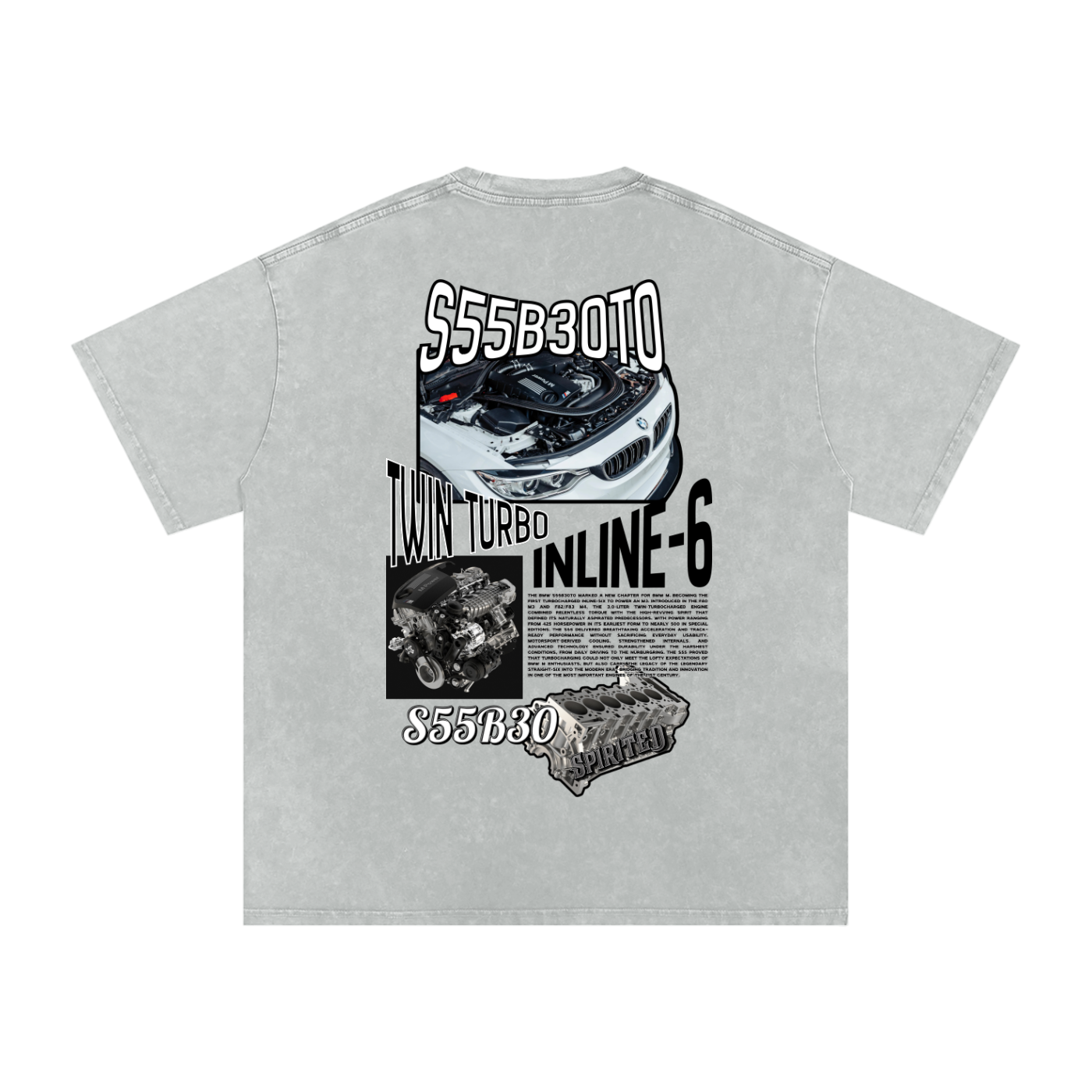 S55 Snow Washed Oversized Cotton T-Shirt