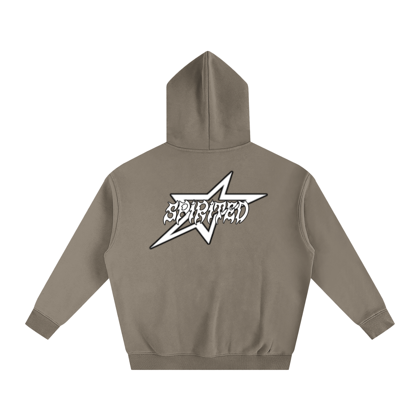 SPIRITED LOGO Oversize Fleeced Hoodie