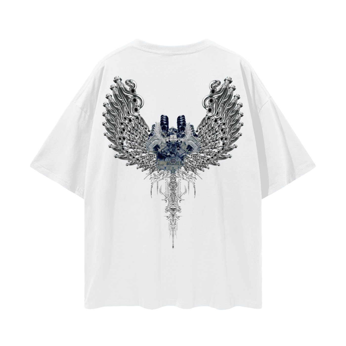 S85B50 Streetwear Loose Drop Shoulder T-Shirt