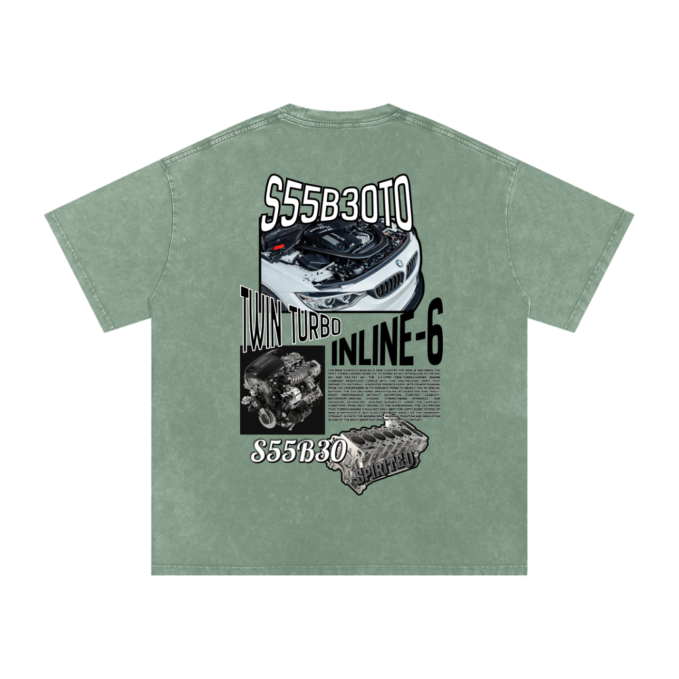 S55 Snow Washed Oversized Cotton T-Shirt