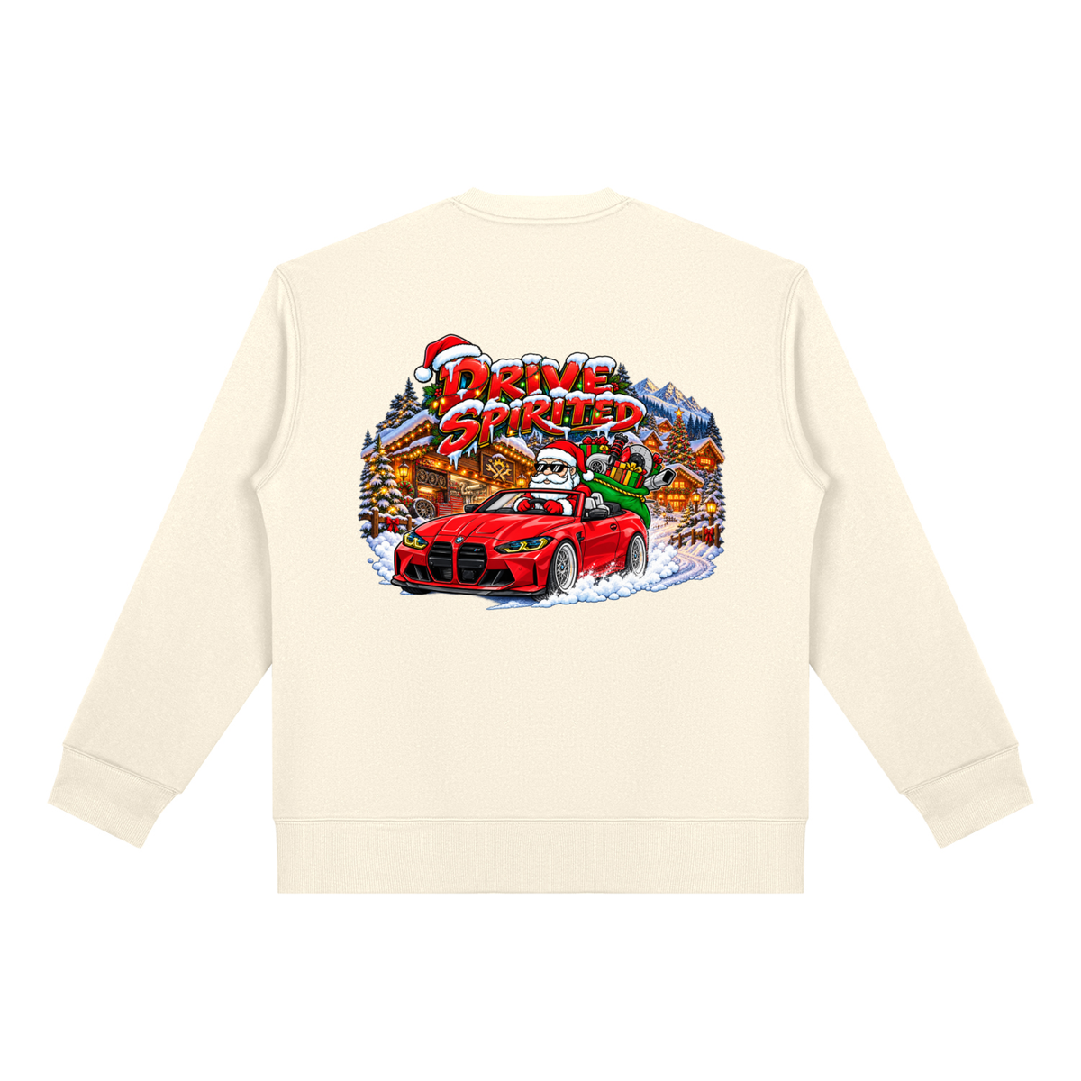 SANTA'S SPIRITED SLEIGH Heavyweight Fleece Sweatshirt