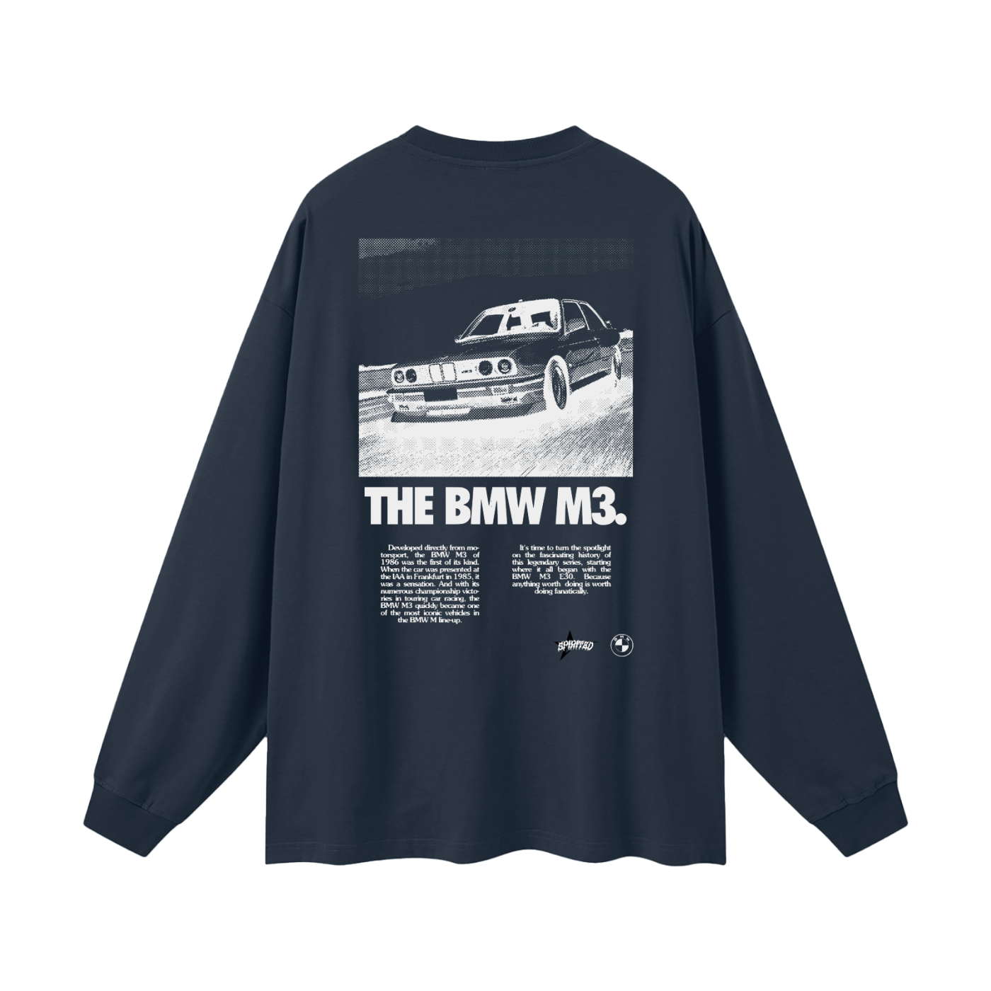E30 M3 Classic Oversized Unisex Long Sleeve T-Shirt