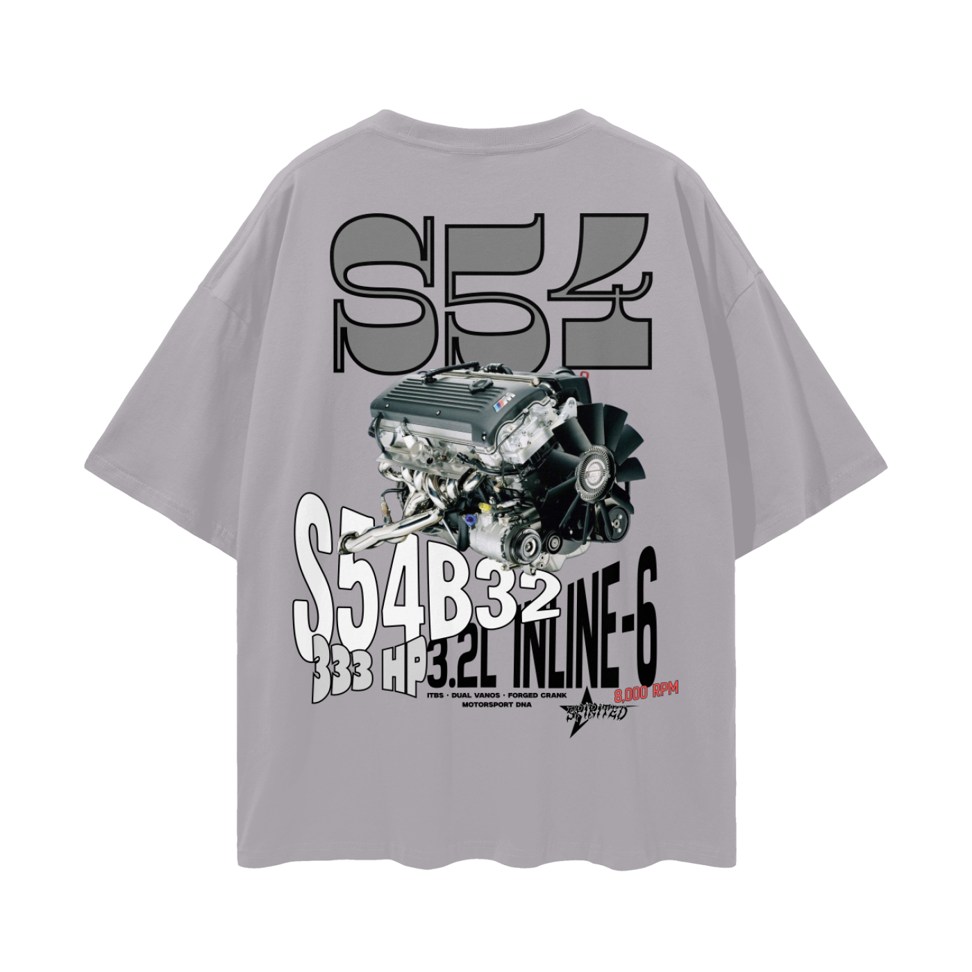 S54B32 Streetwear Loose Drop Shoulder T-Shirt