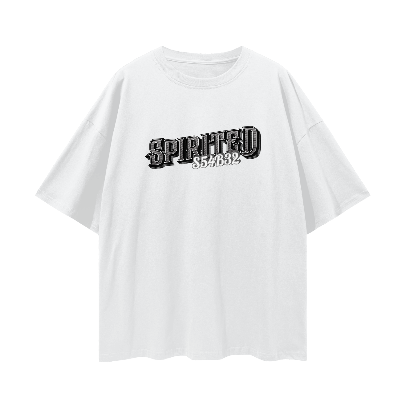 S54B32 Streetwear Loose Drop Shoulder T-Shirt