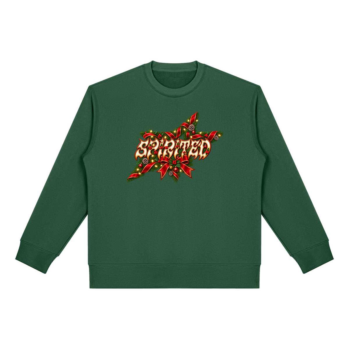 SANTA'S SPIRITED SLEIGH Heavyweight Fleece Sweatshirt
