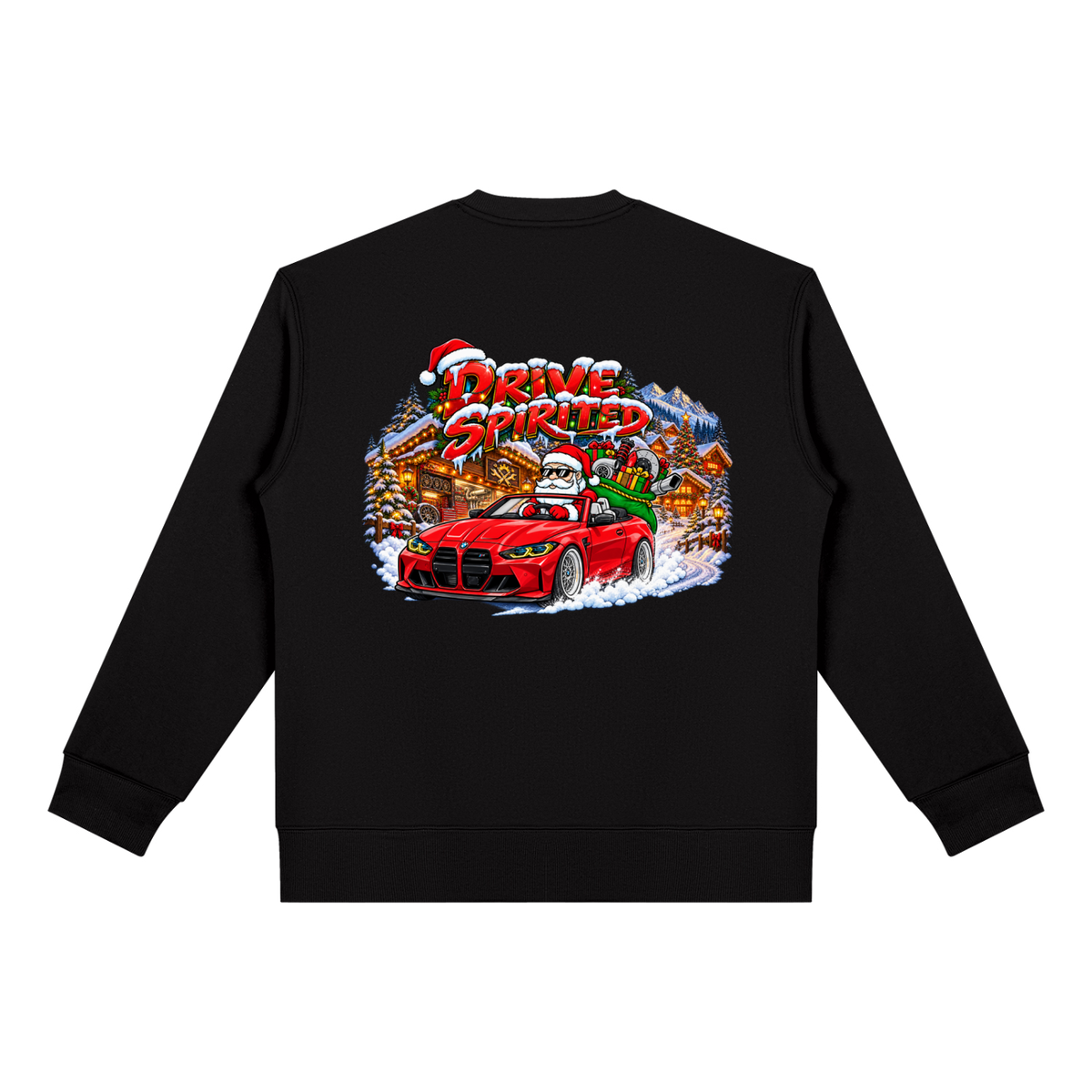 SANTA'S SPIRITED SLEIGH Heavyweight Fleece Sweatshirt