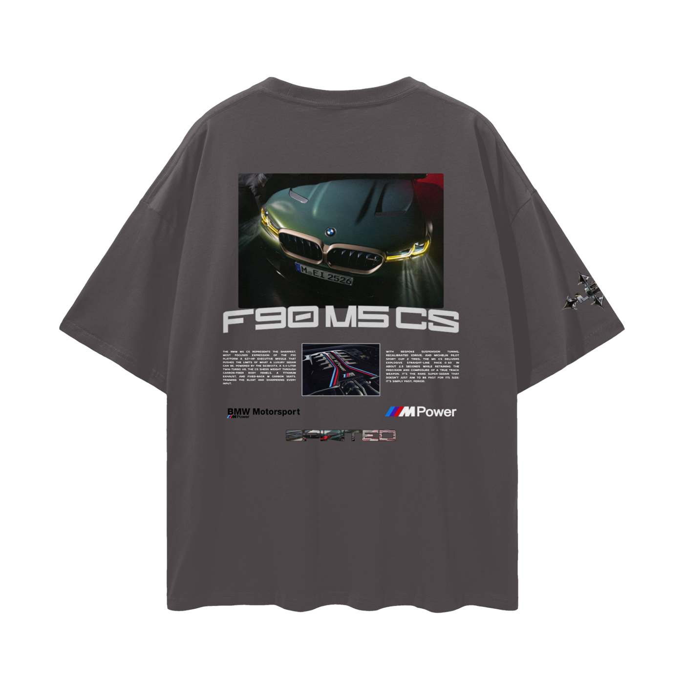 F90 M5 CS V3 Streetwear Loose Drop Shoulder T-Shirt