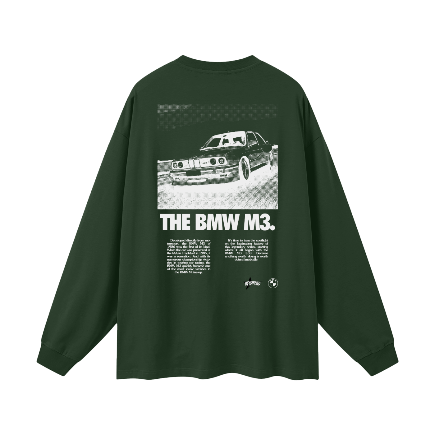 E30 M3 Classic Oversized Unisex Long Sleeve T-Shirt
