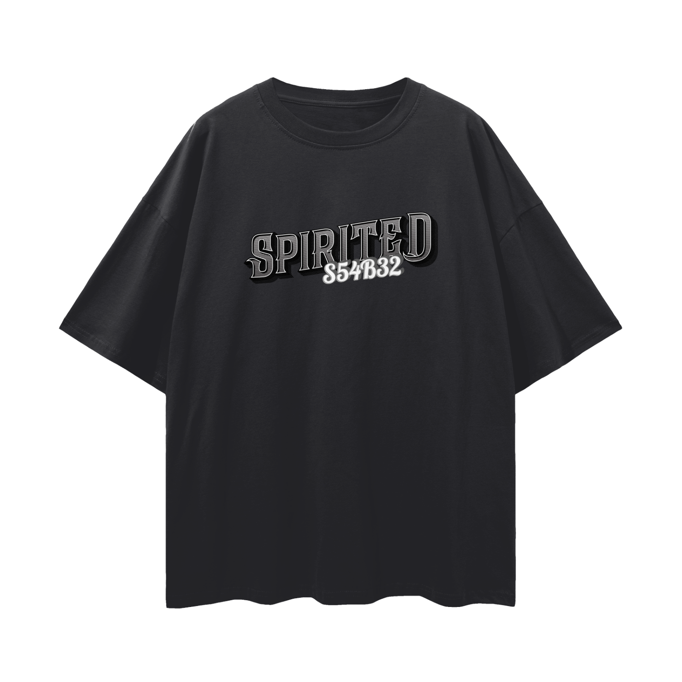 S54B32 Streetwear Loose Drop Shoulder T-Shirt