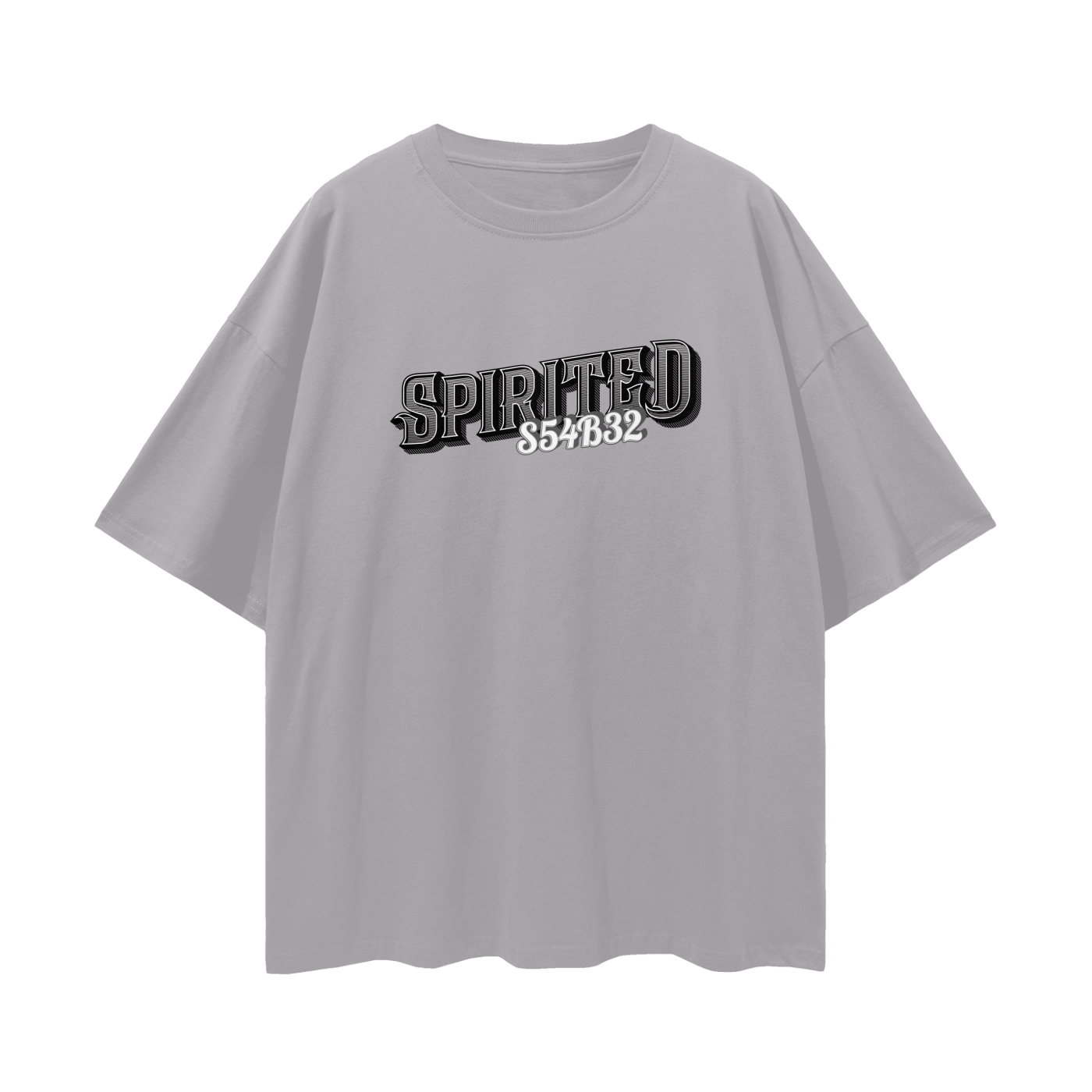 S54B32 Streetwear Loose Drop Shoulder T-Shirt