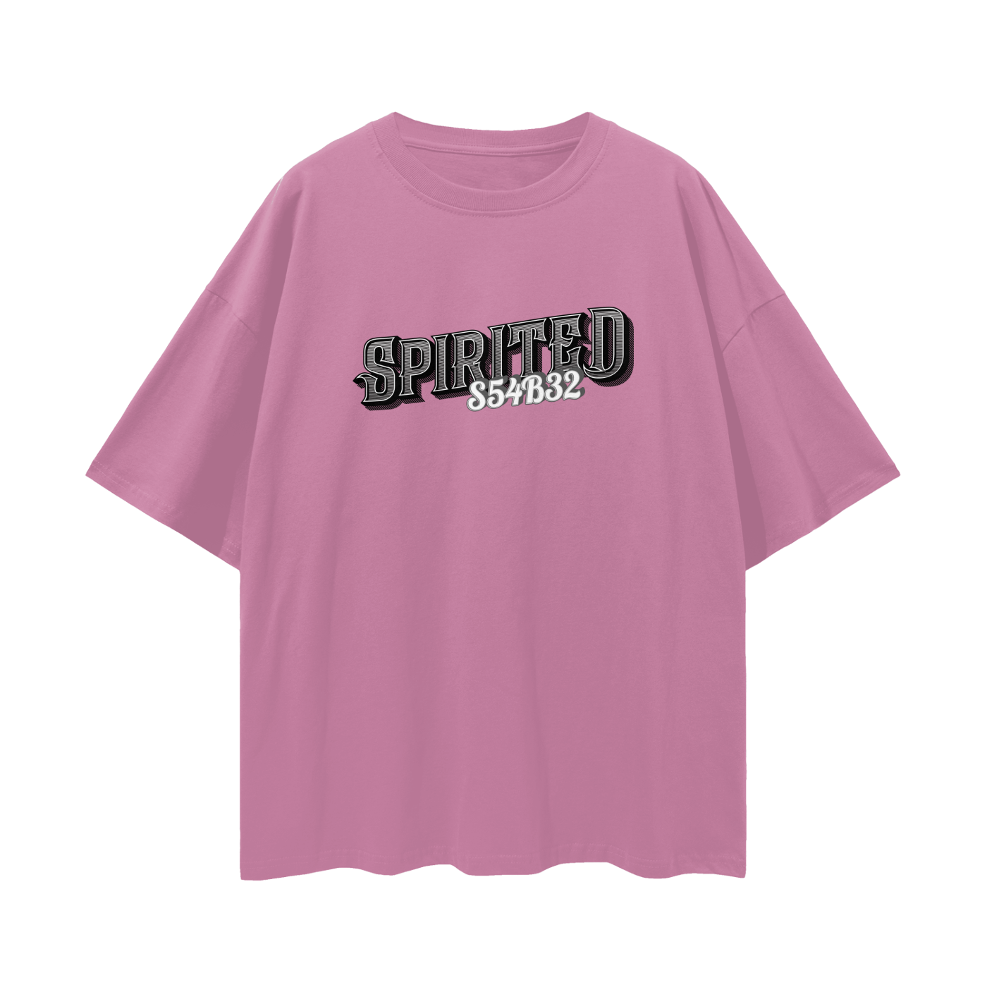 S54B32 Streetwear Loose Drop Shoulder T-Shirt