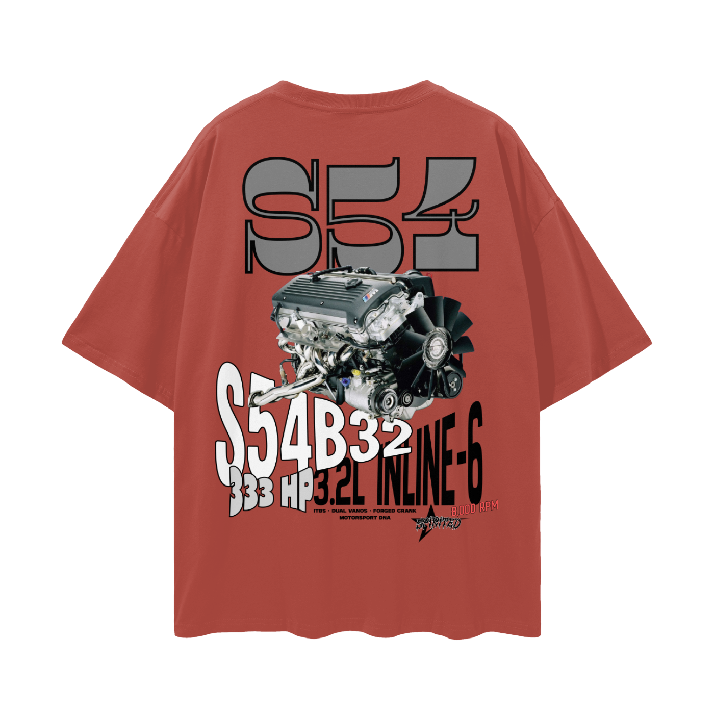 S54B32 Streetwear Loose Drop Shoulder T-Shirt