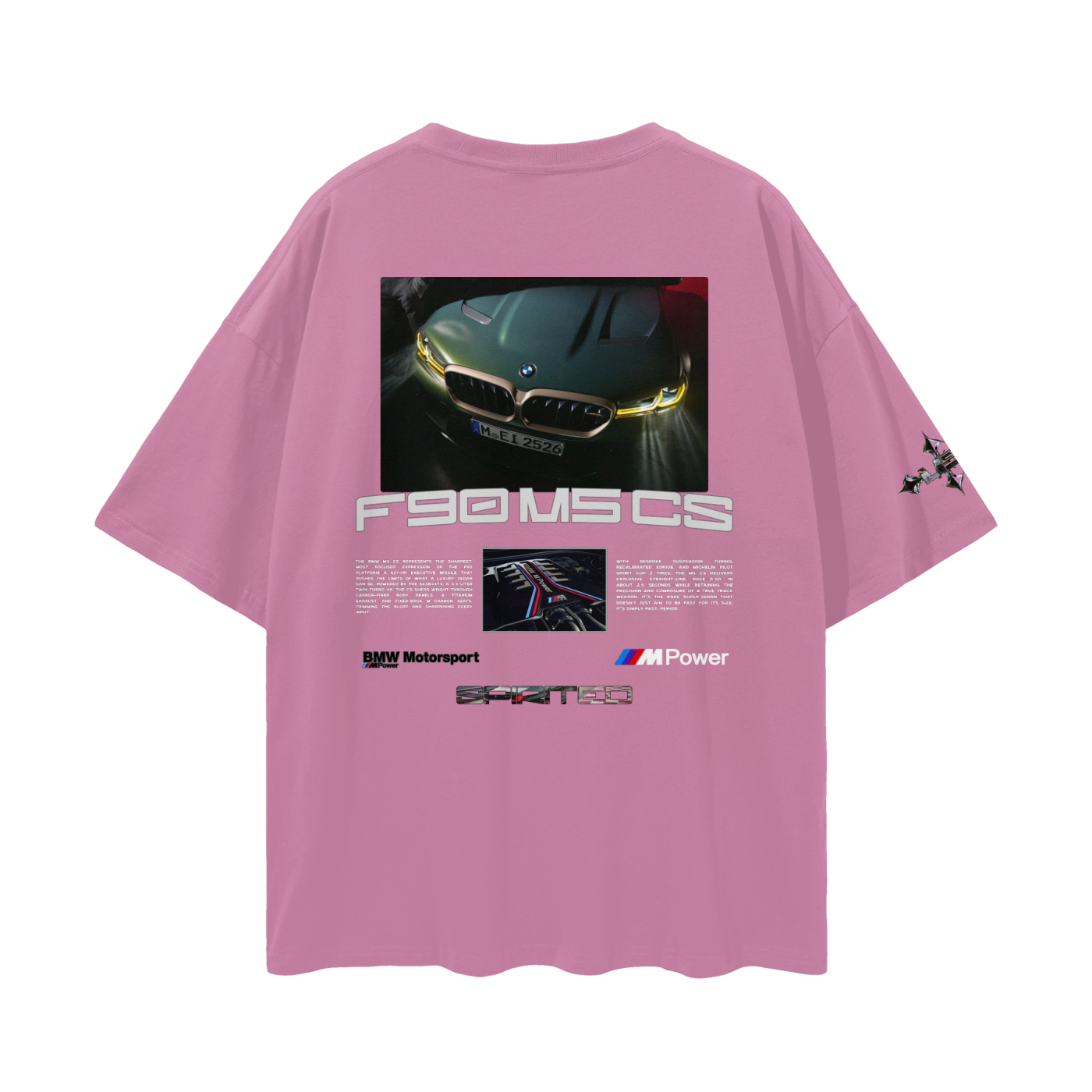 F90 M5 CS V3 Streetwear Loose Drop Shoulder T-Shirt