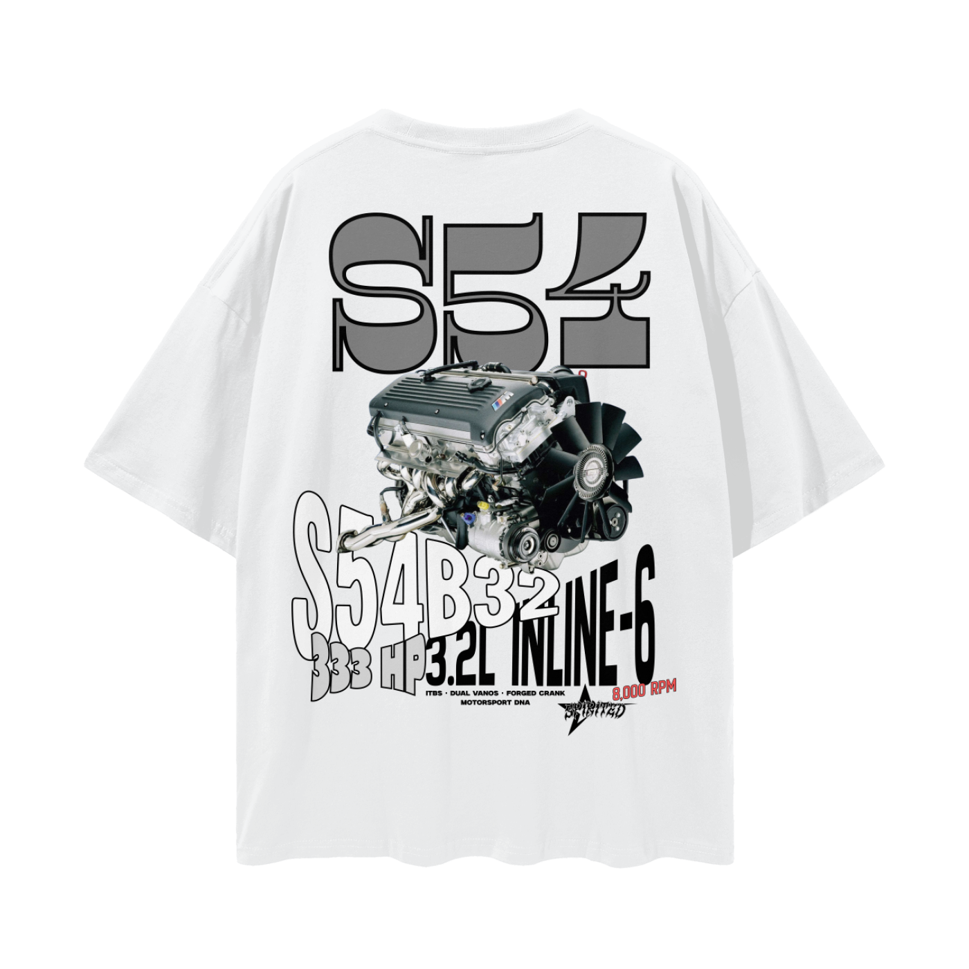 S54B32 Streetwear Loose Drop Shoulder T-Shirt