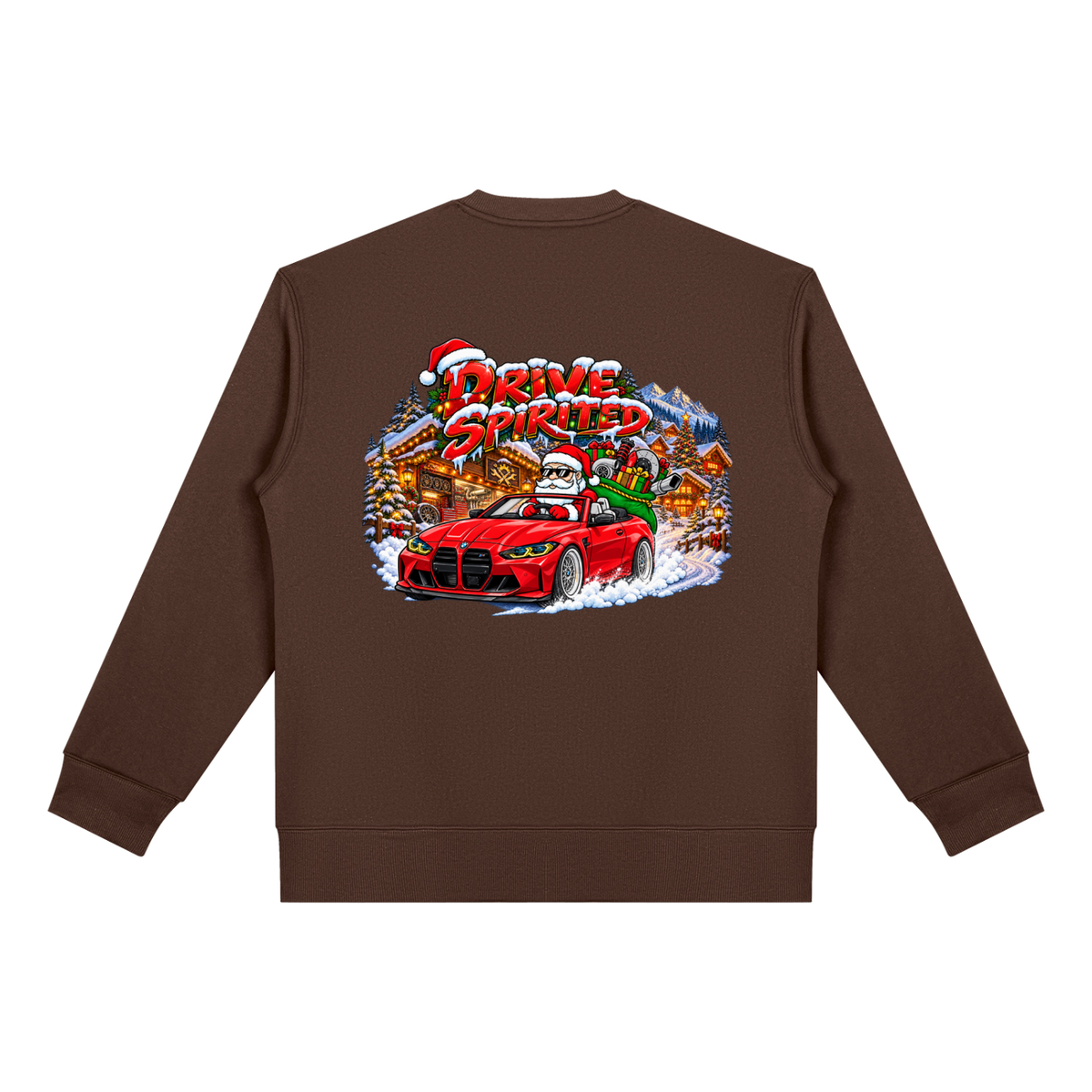 SANTA'S SPIRITED SLEIGH Heavyweight Fleece Sweatshirt