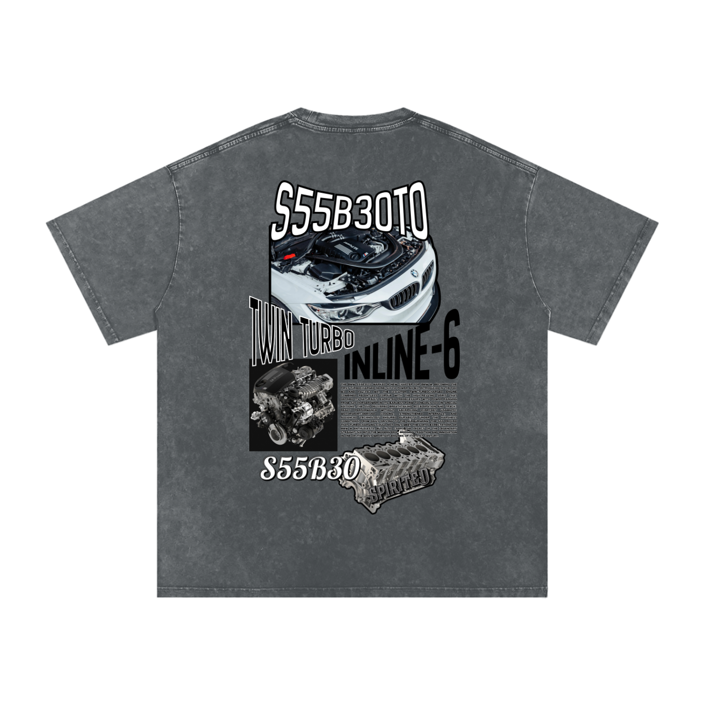 S55 Snow Washed Oversized Cotton T-Shirt