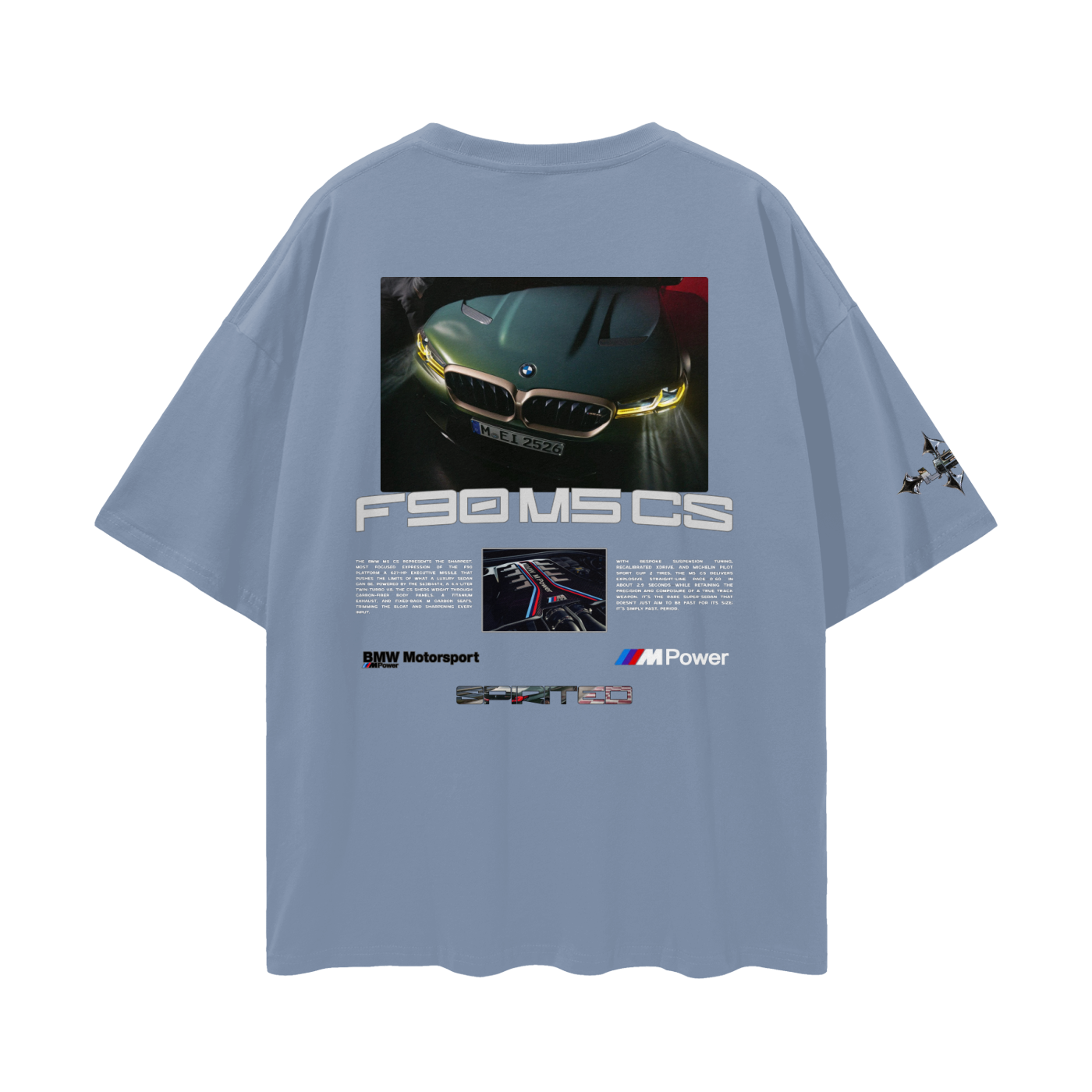 F90 M5 CS V3 Streetwear Loose Drop Shoulder T-Shirt